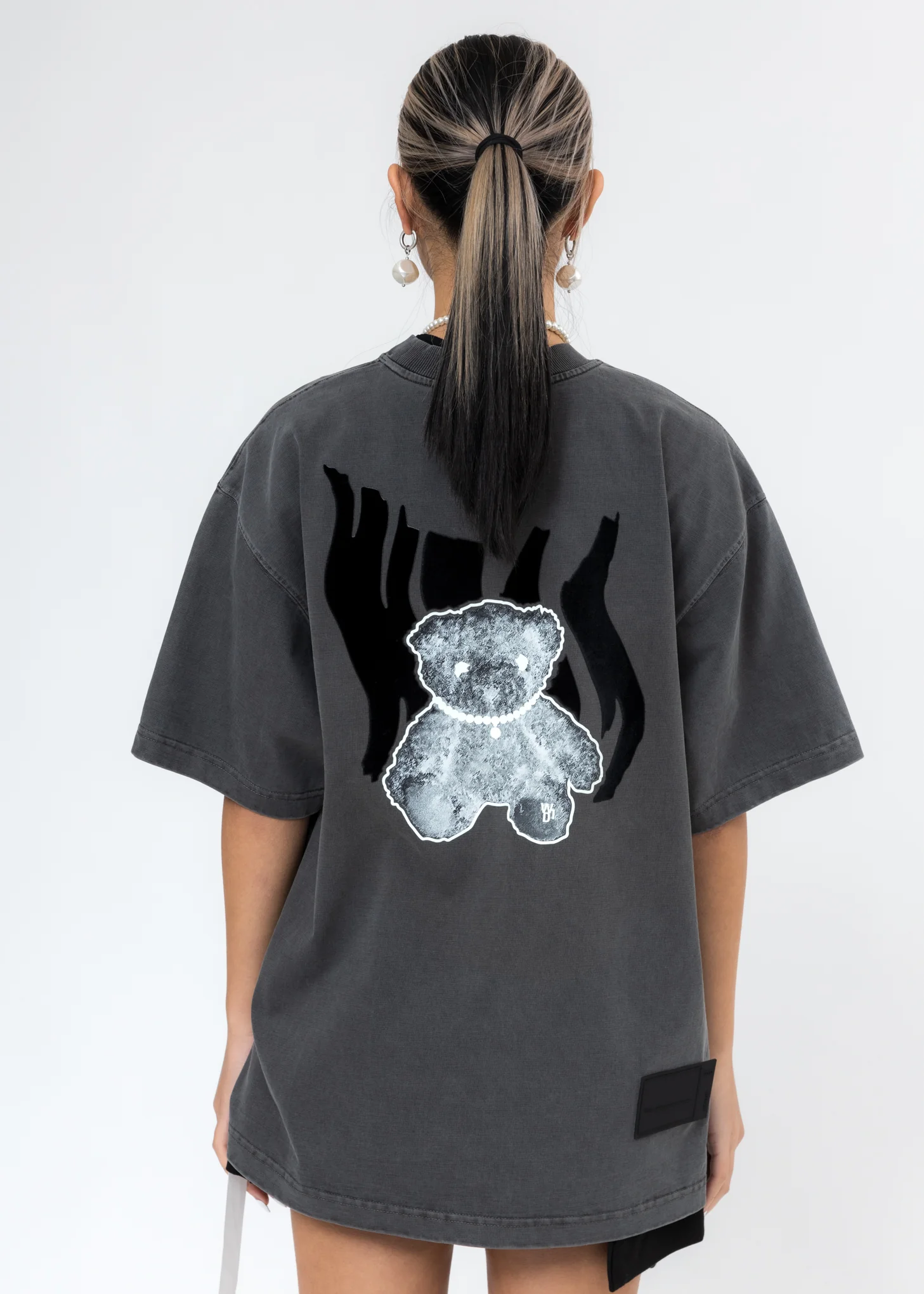 Charcoal Glow In The Dark Teddy T-Shirt - Image 3