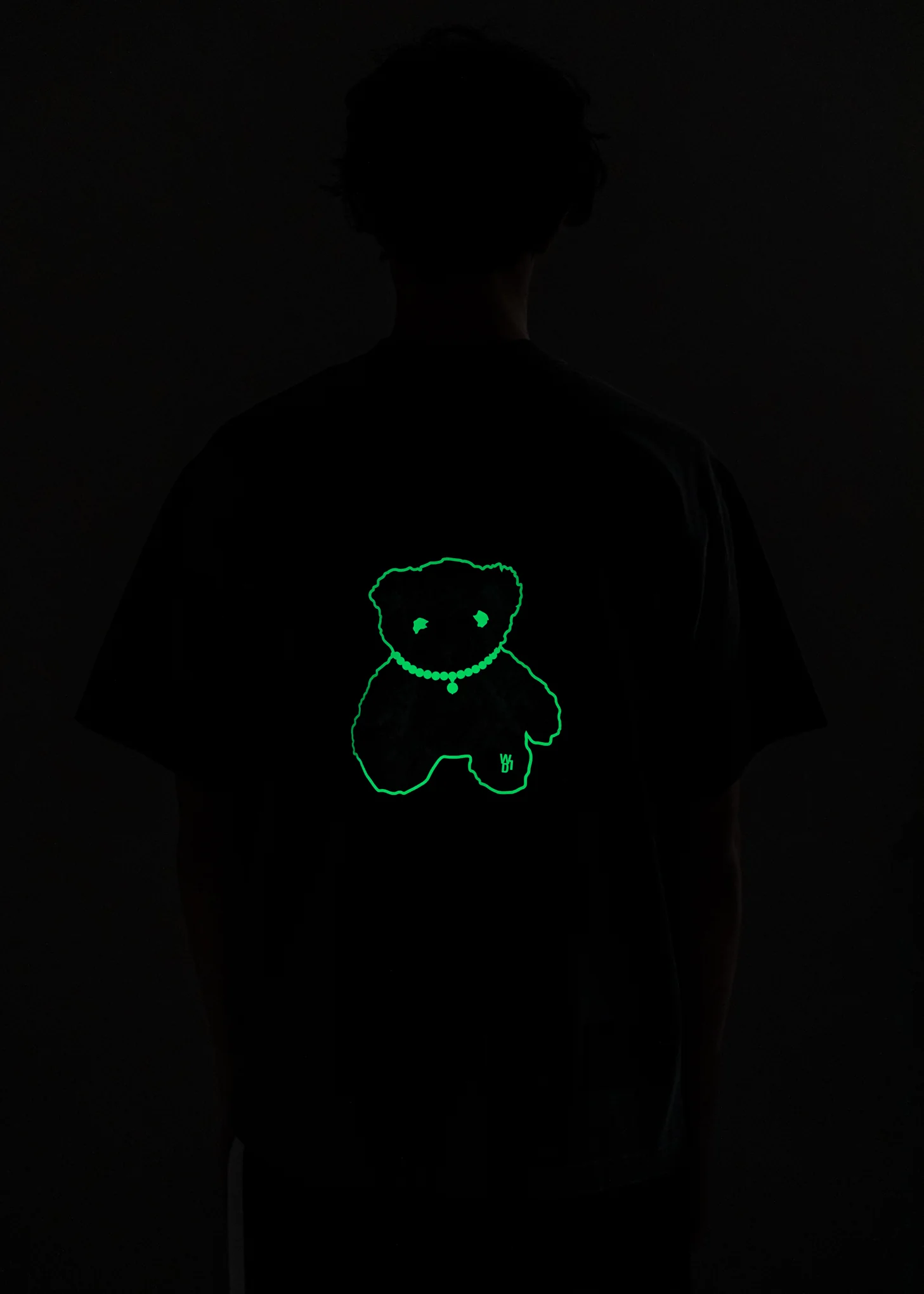Charcoal Glow In The Dark Teddy T-Shirt - Image 2