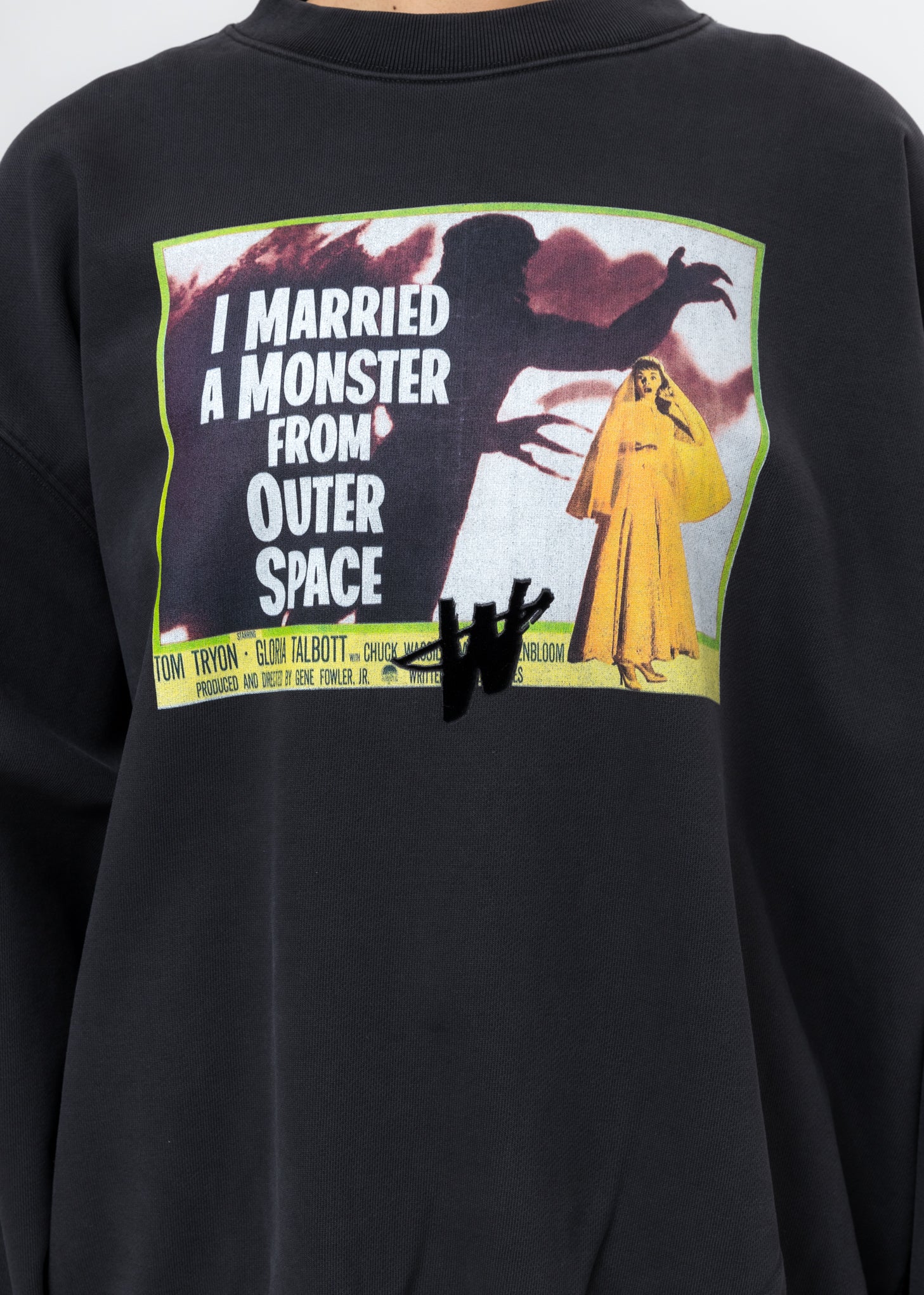 Charcoal Horror Movie Sweater - Image 2
