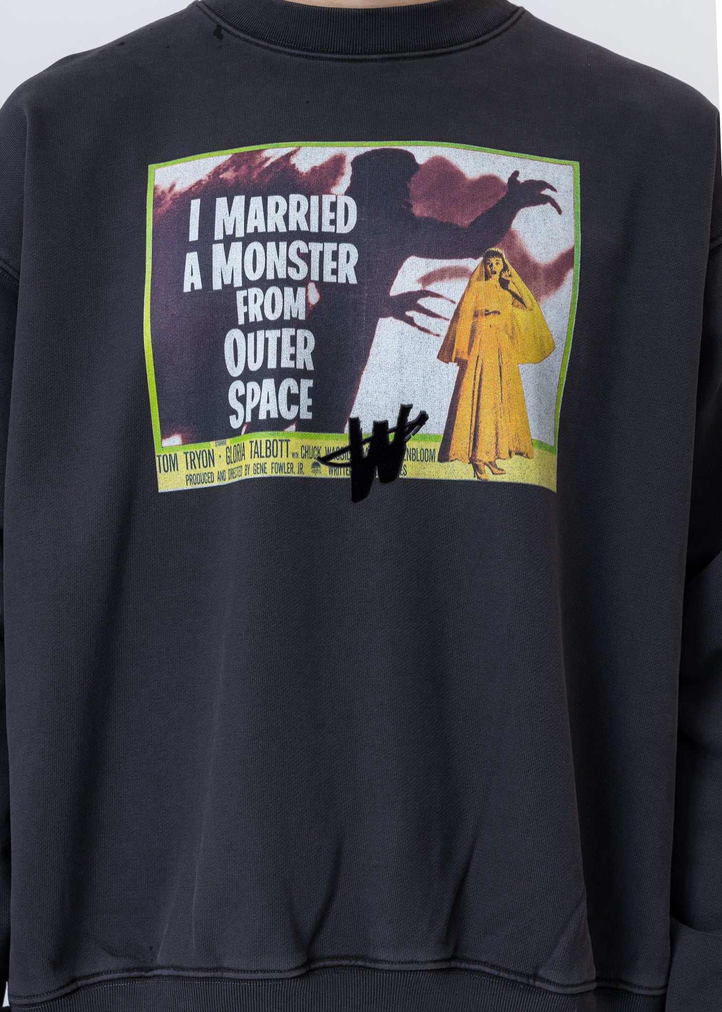 Charcoal Horror Movie Sweater - Image 2