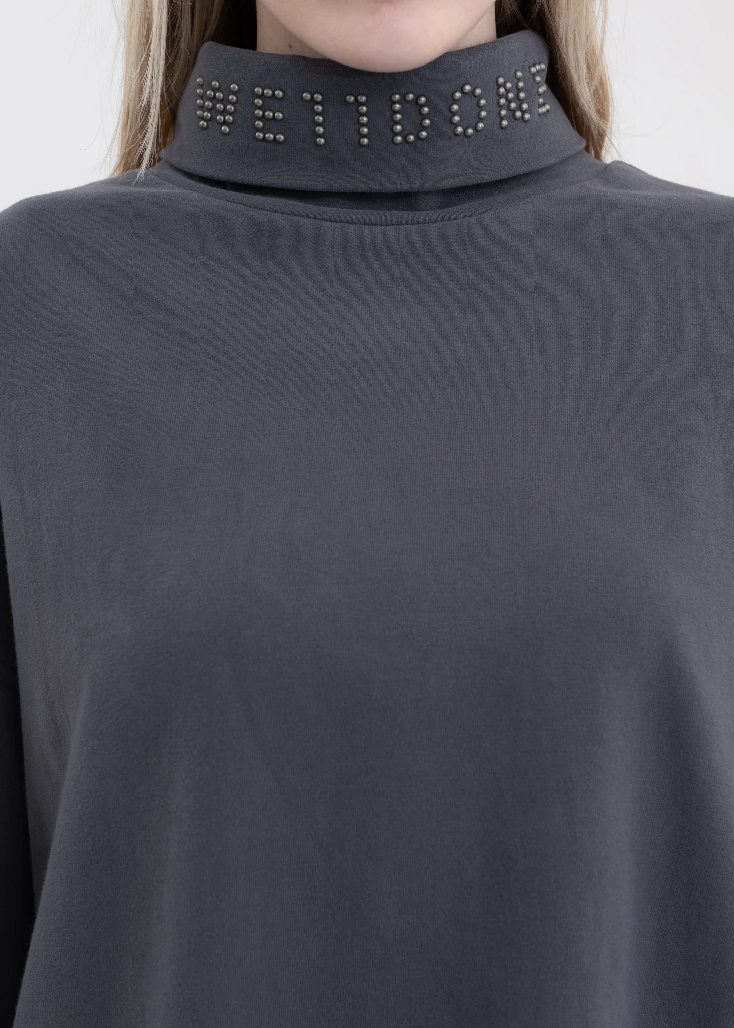 CHARCOAL LOGO ROLL NECK LONG-SLEEVED T-SHIRT - Image 5