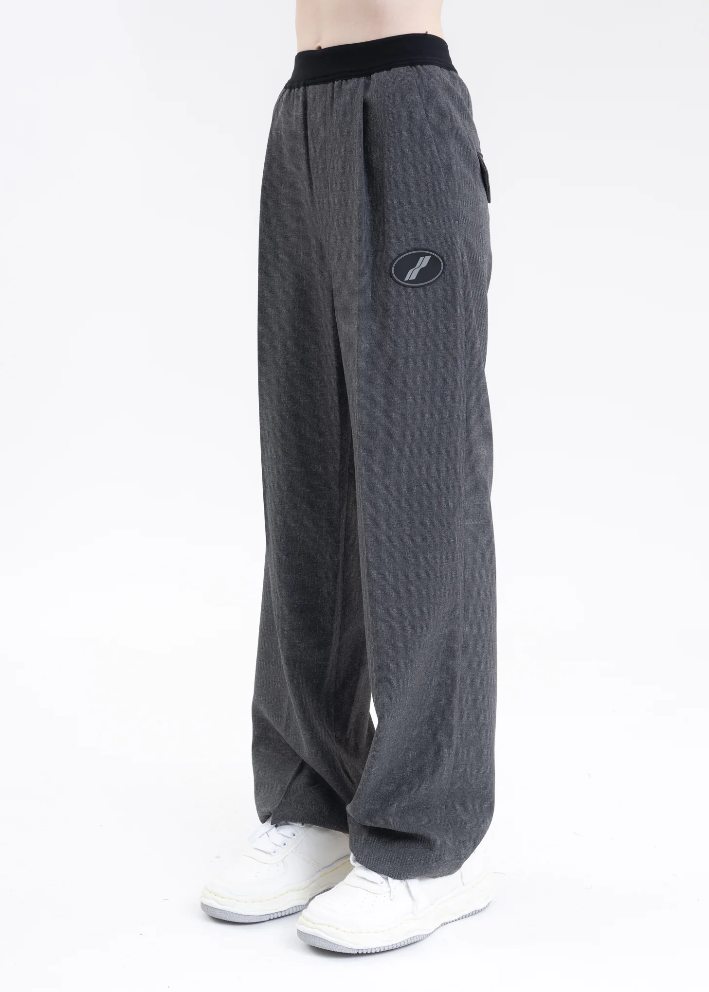 CHARCOAL LOGO TROUSERS - Image 2