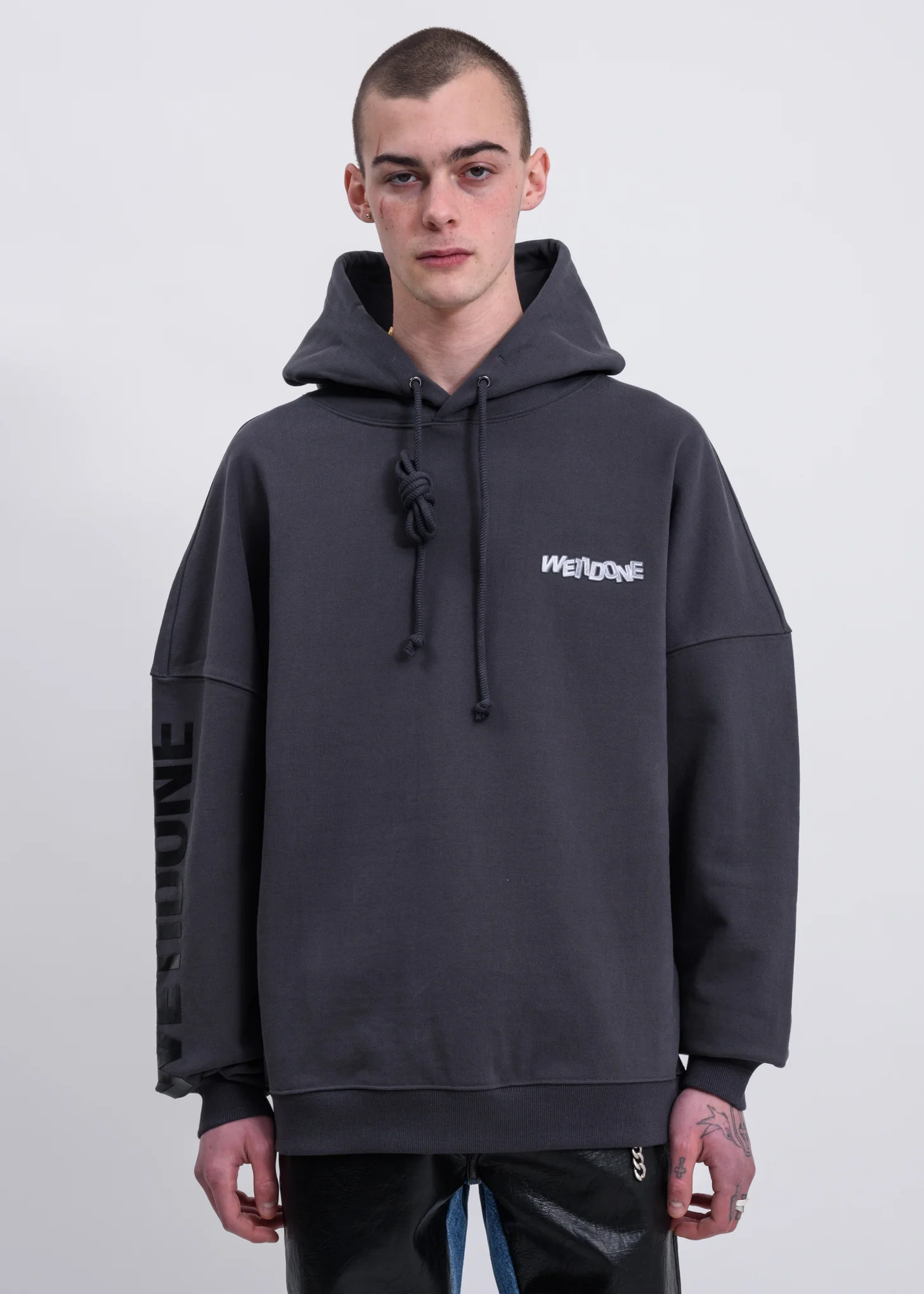 Charcoal Metal Logo Hoodie