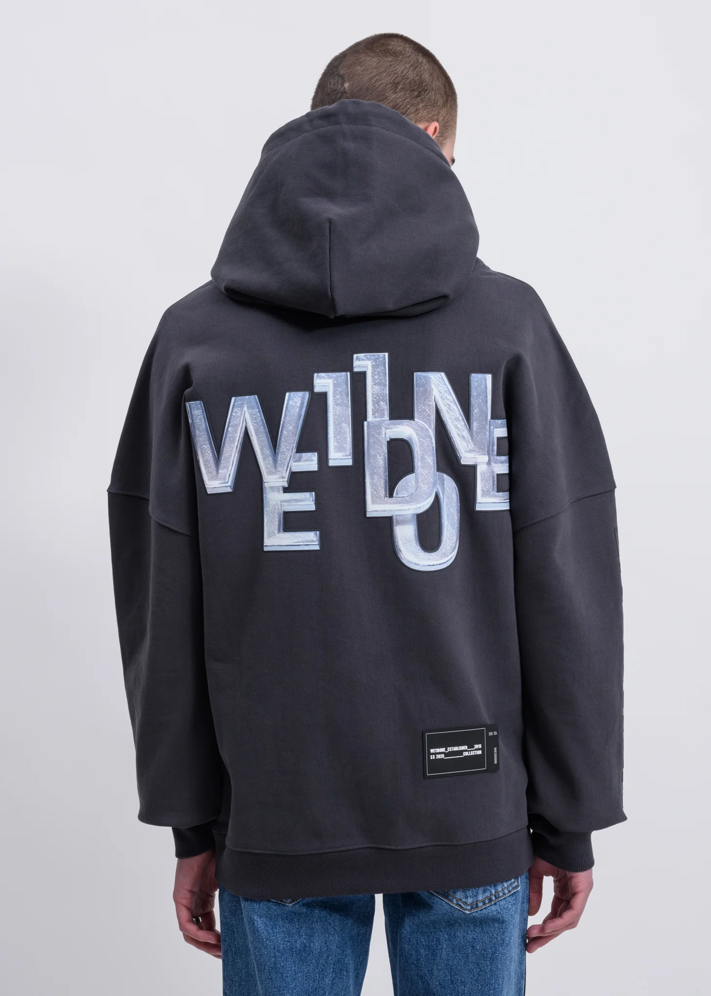 Charcoal Metal Logo Hoodie - Image 2