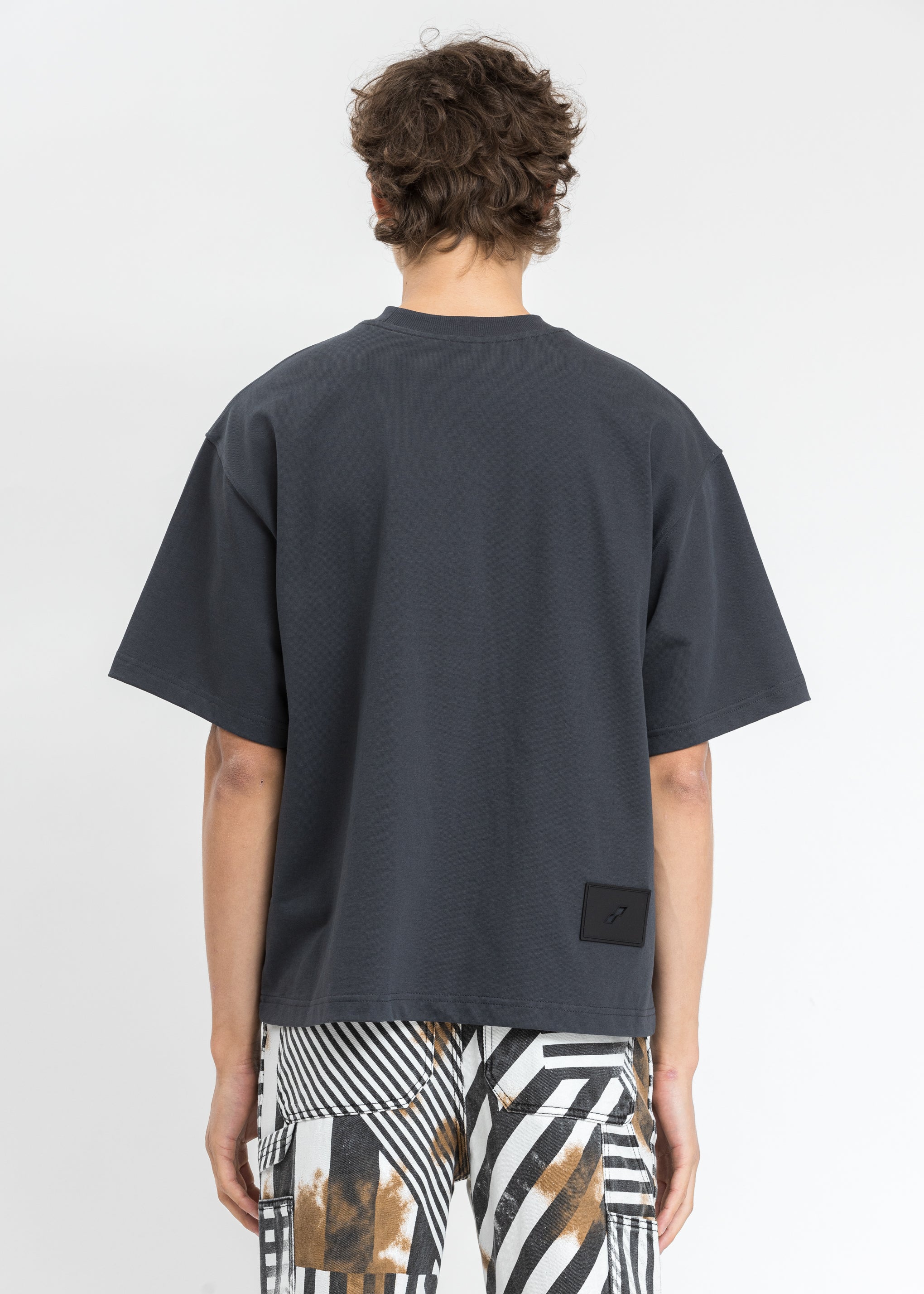 Charcoal Mirror Logo T-Shirt - Image 4
