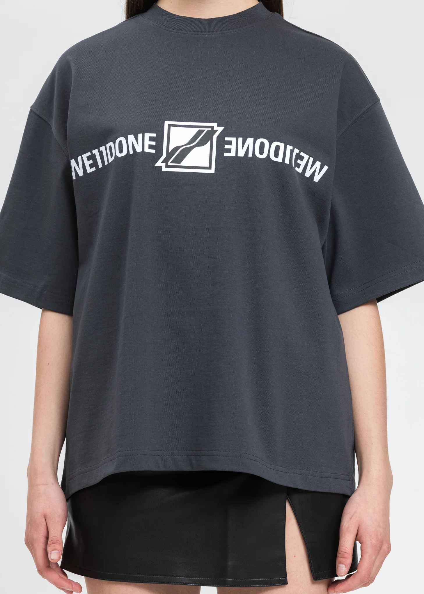 Charcoal Mirror Logo T-Shirt - Image 3