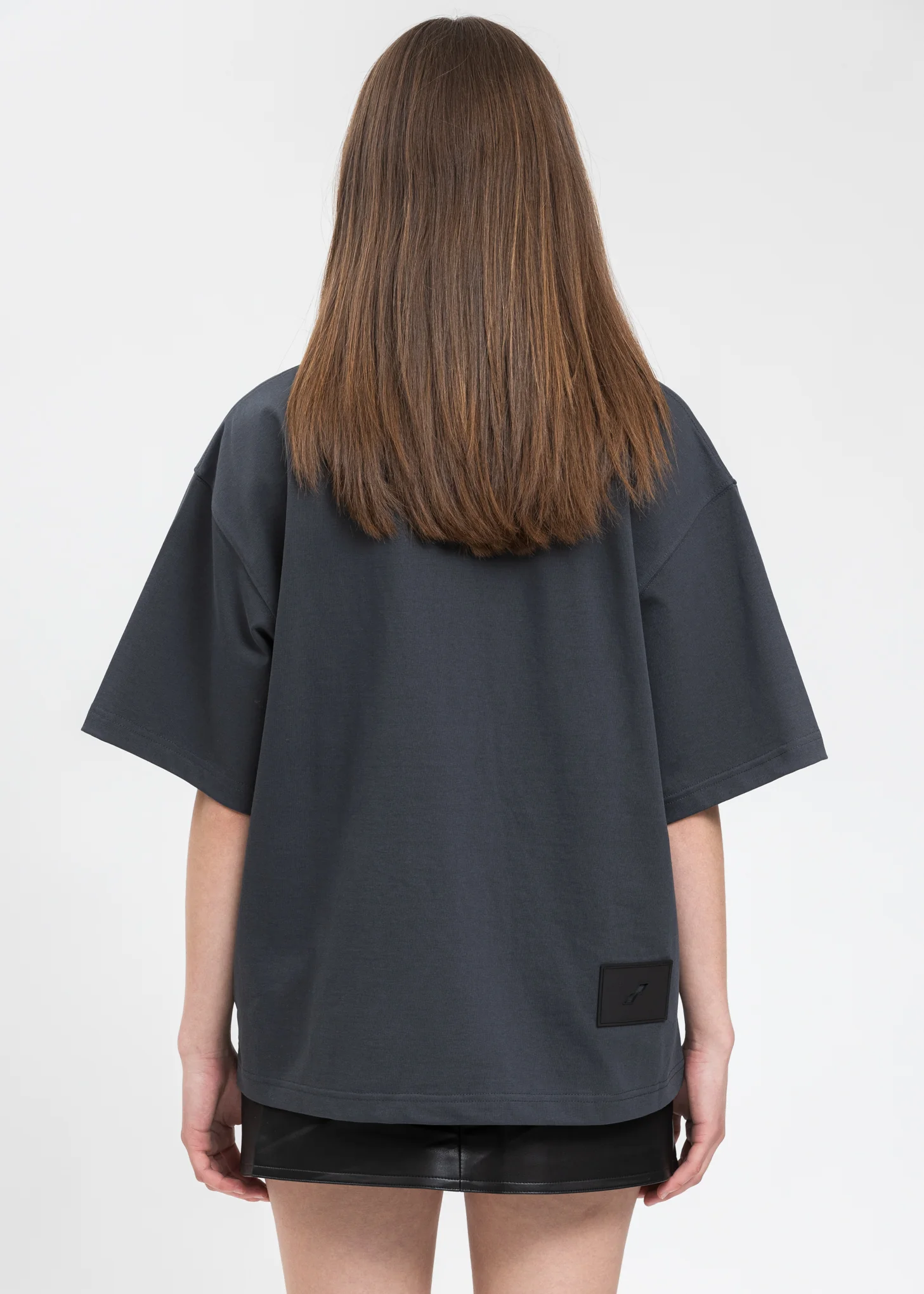 Charcoal Mirror Logo T-Shirt - Image 4