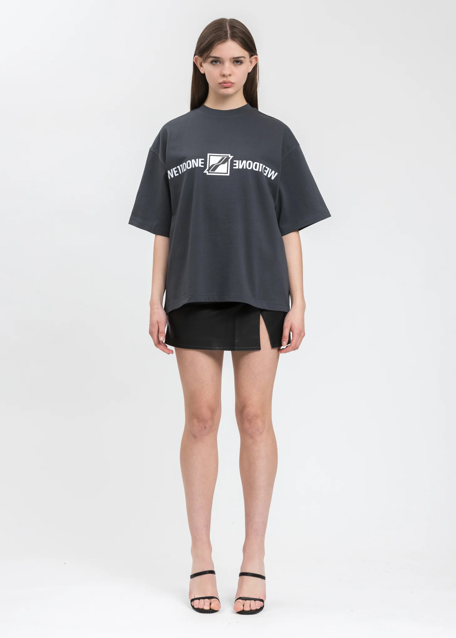 Charcoal Mirror Logo T-Shirt - Image 5