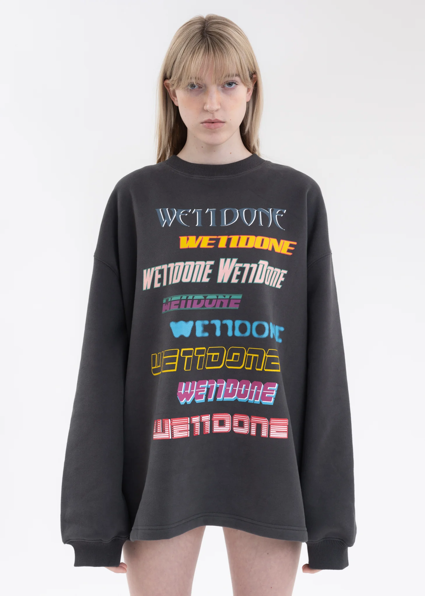 CHARCOAL FRONT LOGO SWEATSHIRT