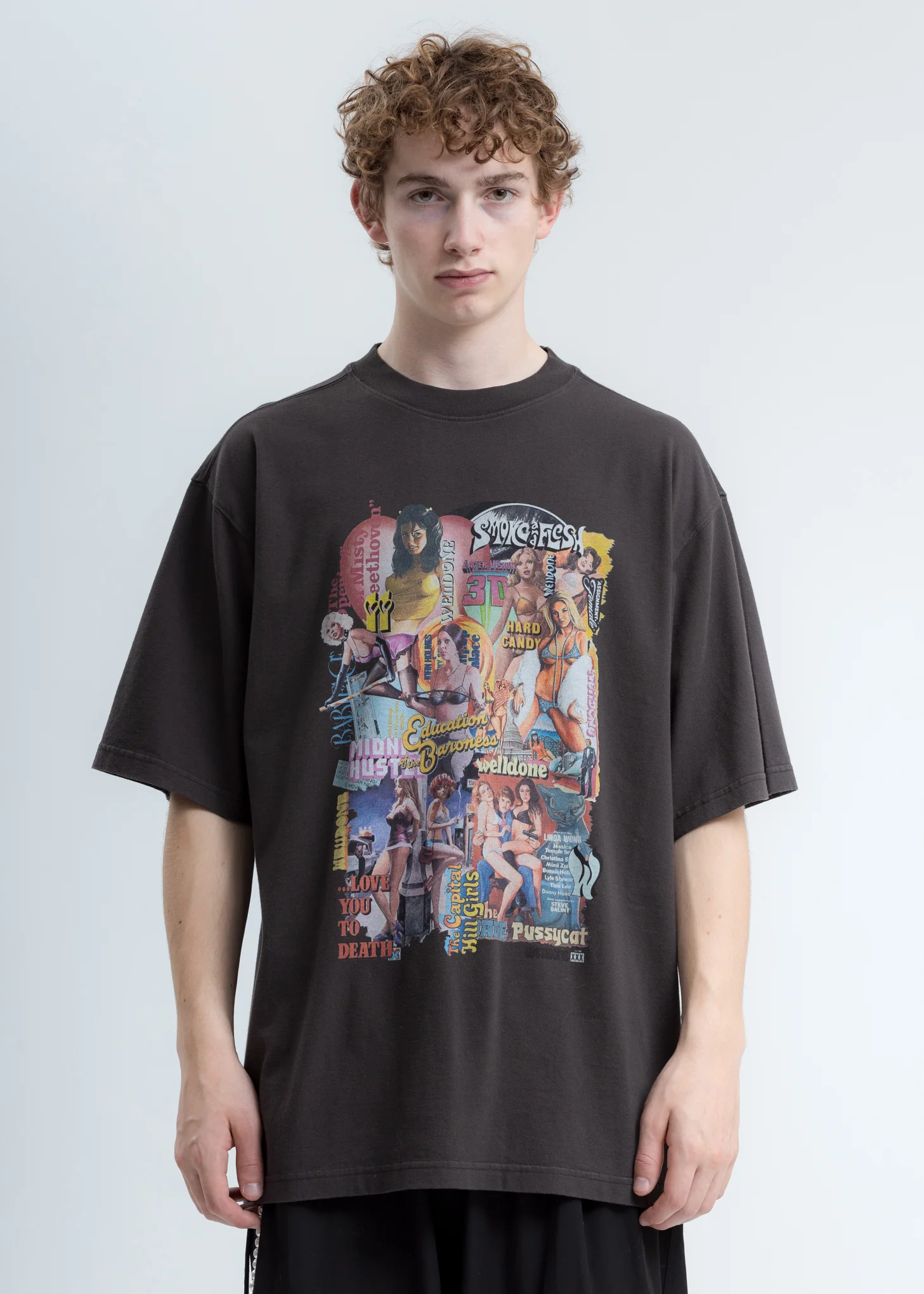 Charcoal New Movie Collage T-Shirt