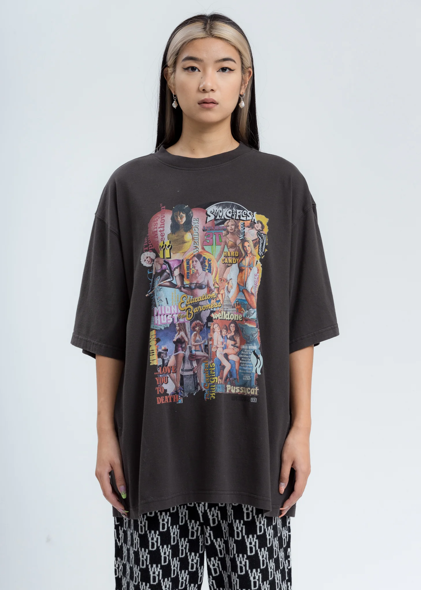 Charcoal New Movie Collage T-Shirt