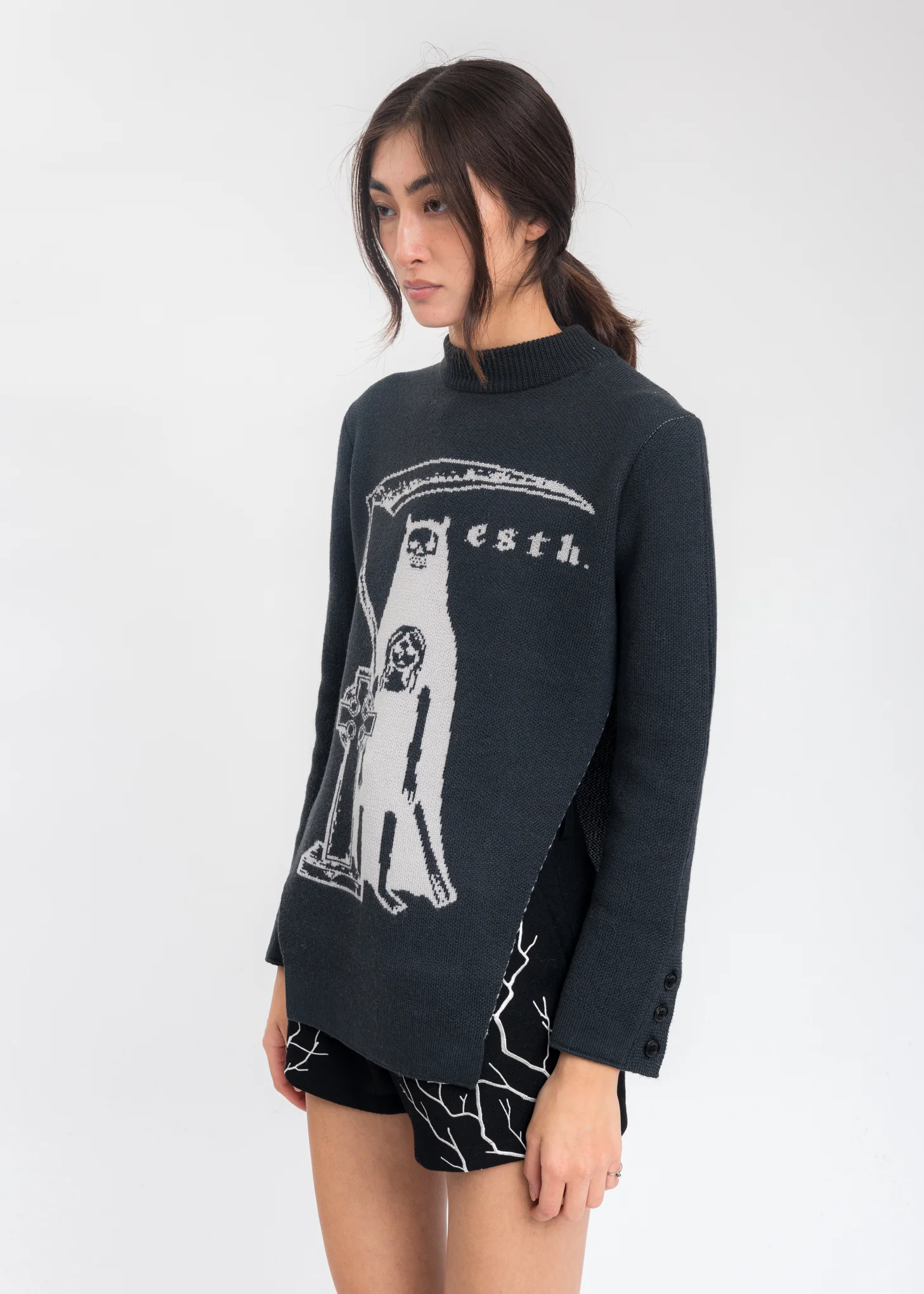 Charcoal Night Wool Sweater - Image 3