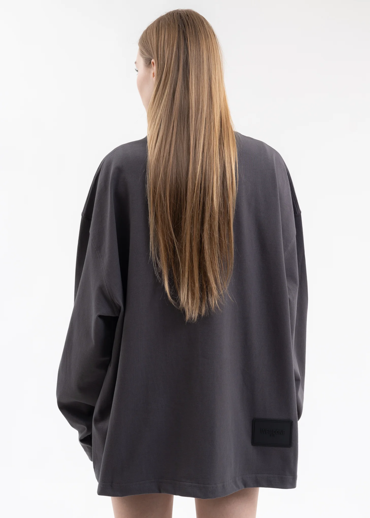 CHARCOAL OUTLINE LOGO LONG-SLEEVED T-SHIRT - Image 4
