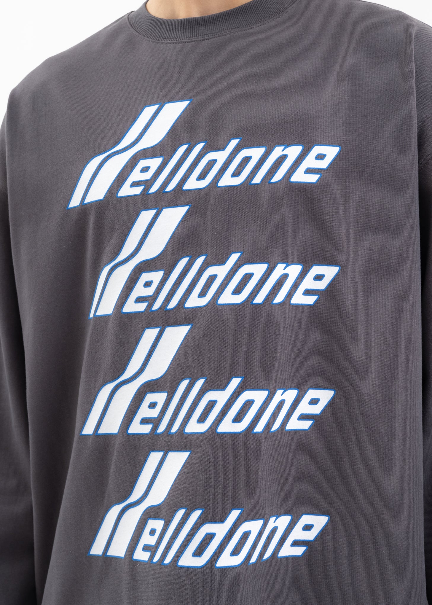 CHARCOAL OUTLINE LOGO LONG-SLEEVED T-SHIRT - Image 2