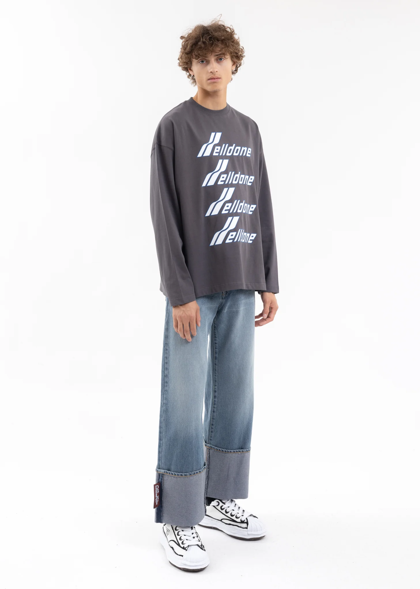 CHARCOAL OUTLINE LOGO LONG-SLEEVED T-SHIRT - Image 5
