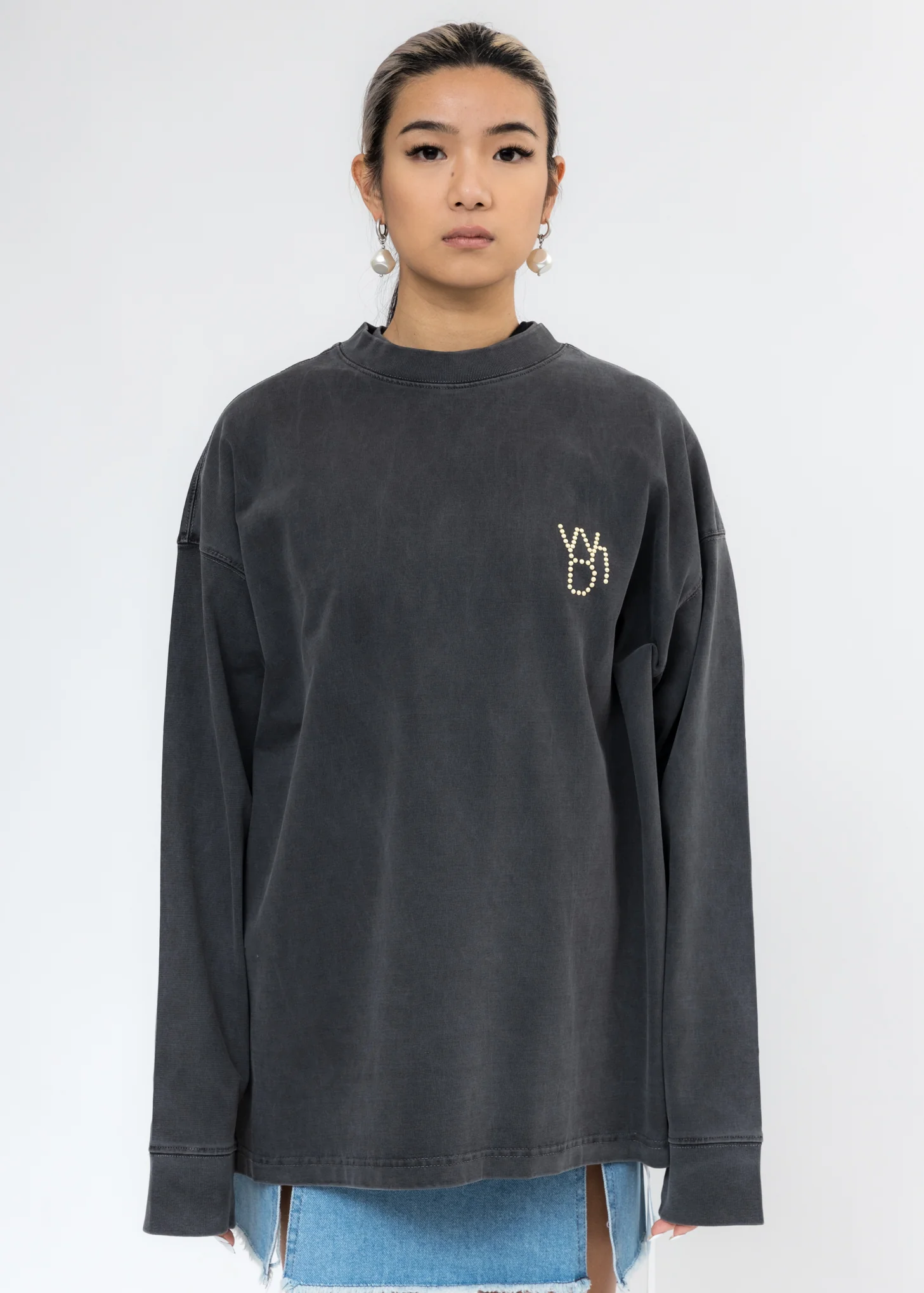 Charcoal Pearl Logo Long Sleeve