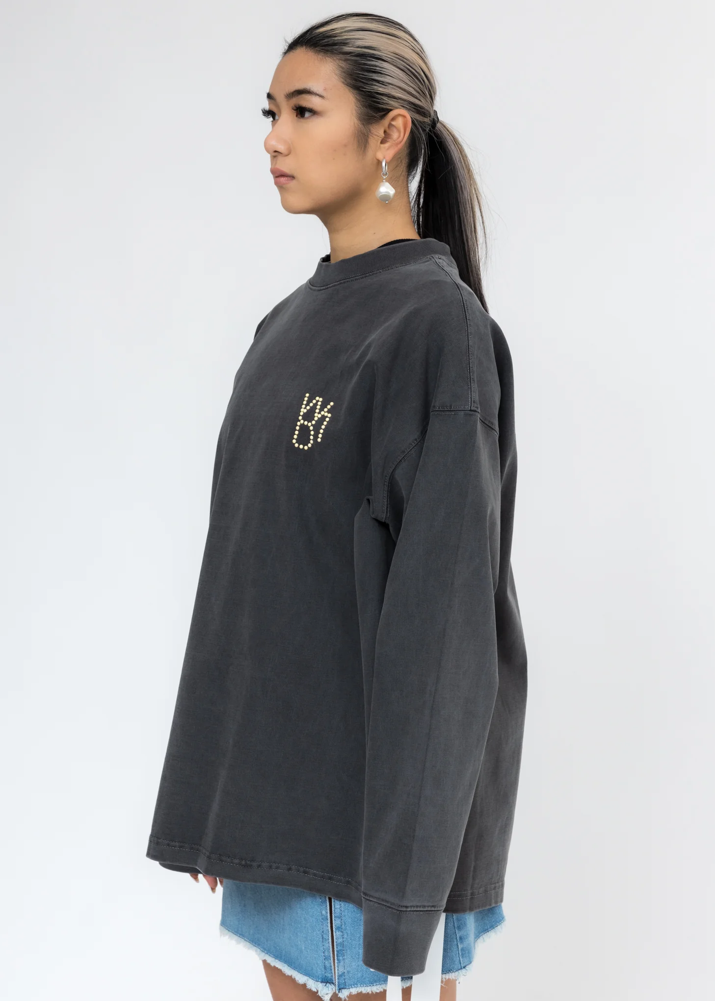 Charcoal Pearl Logo Long Sleeve - Image 3