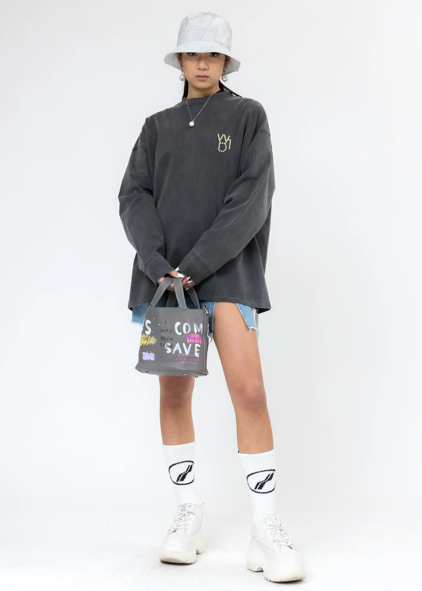 Charcoal Pearl Logo Long Sleeve - Image 6
