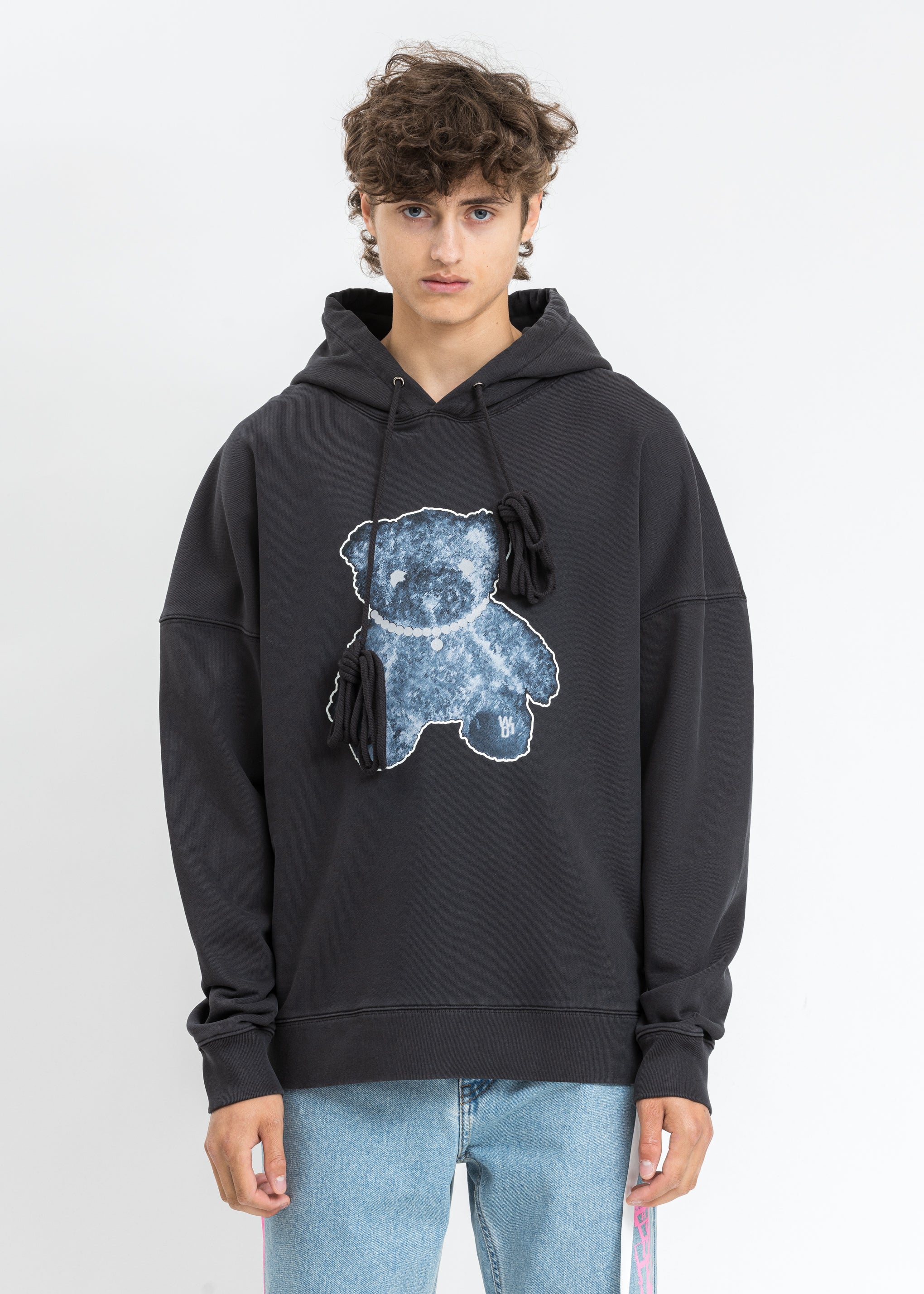 Charcoal Pearl Necklace Teddy Hoodie (Reflect)