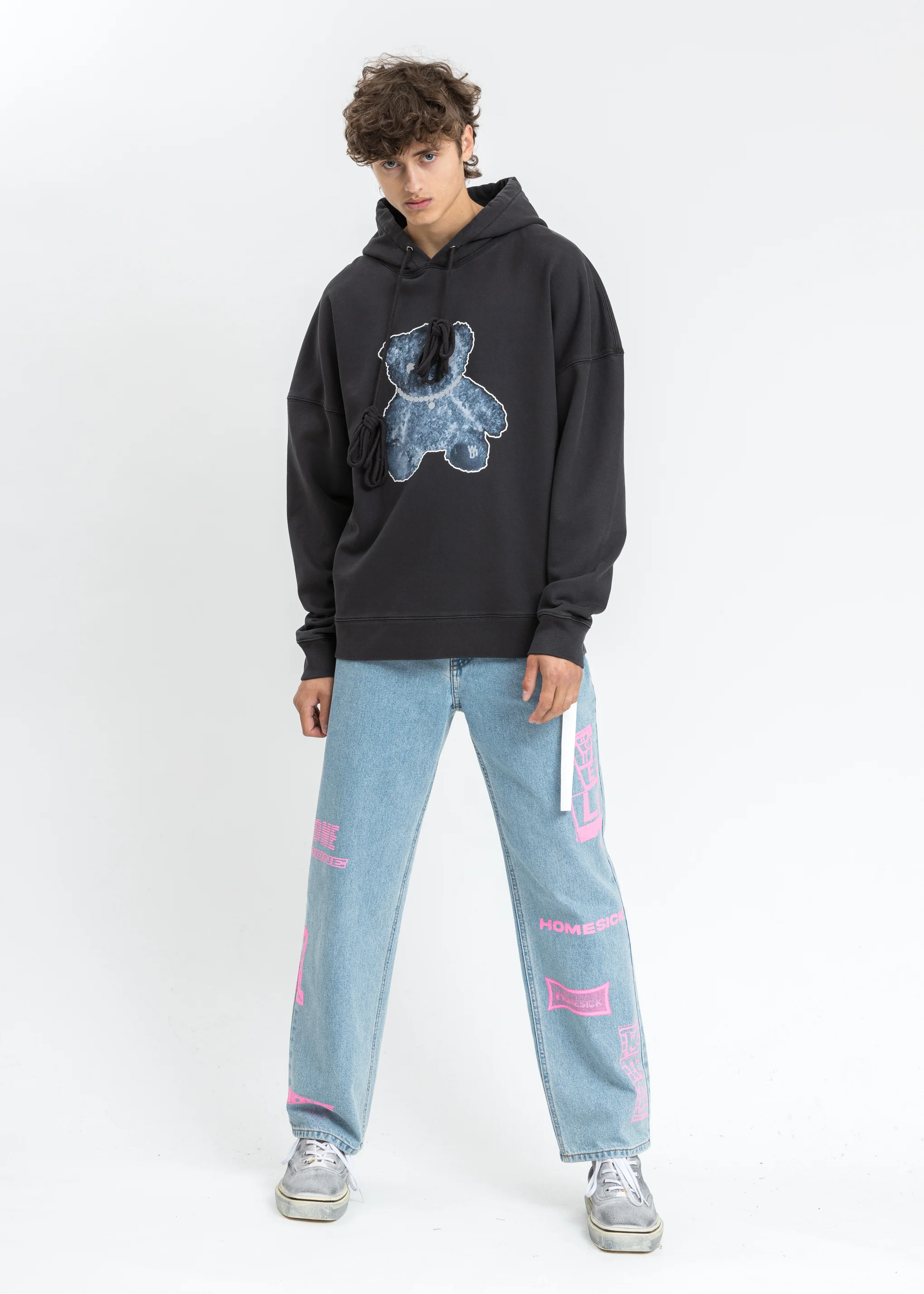 Charcoal Pearl Necklace Teddy Hoodie (Reflect) - Image 7