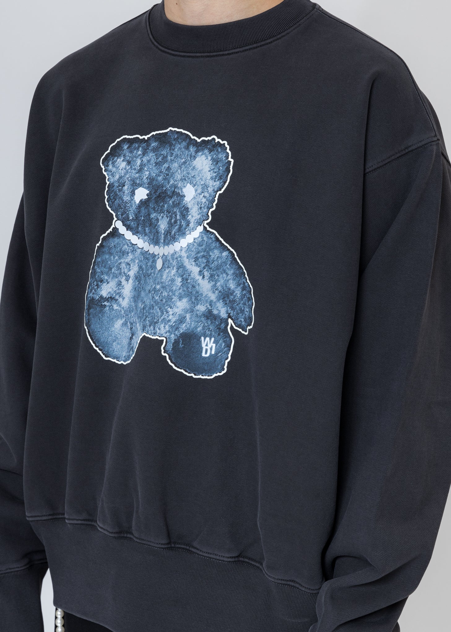 Charcoal Pearl Necklace Teddy Sweater (Reflect) - Image 4