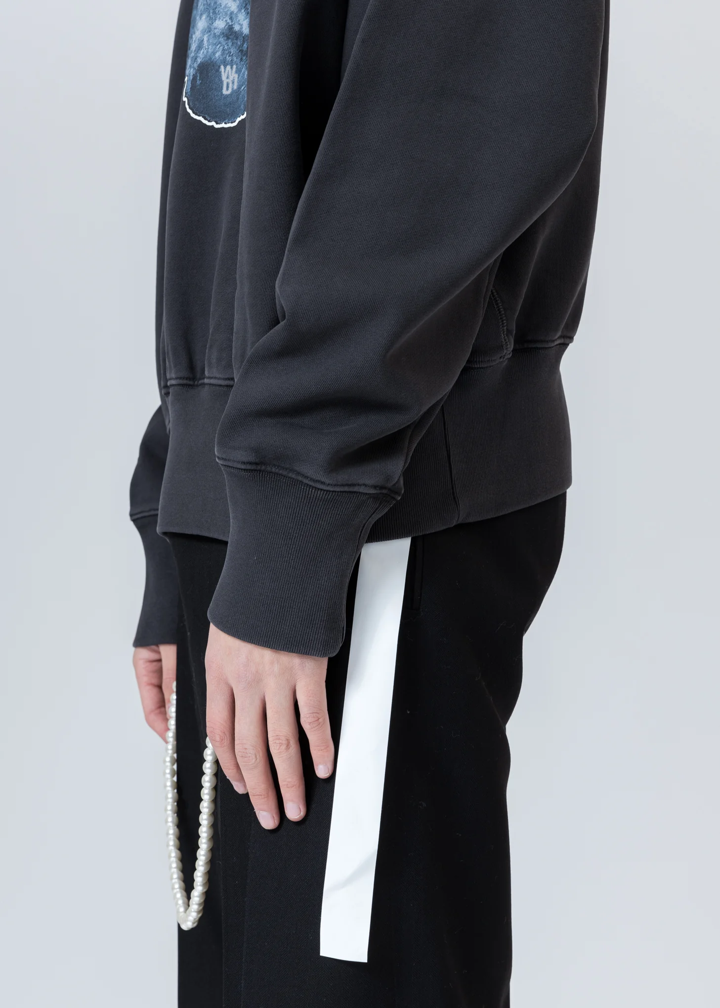 Charcoal Pearl Necklace Teddy Sweater (Reflect) - Image 5
