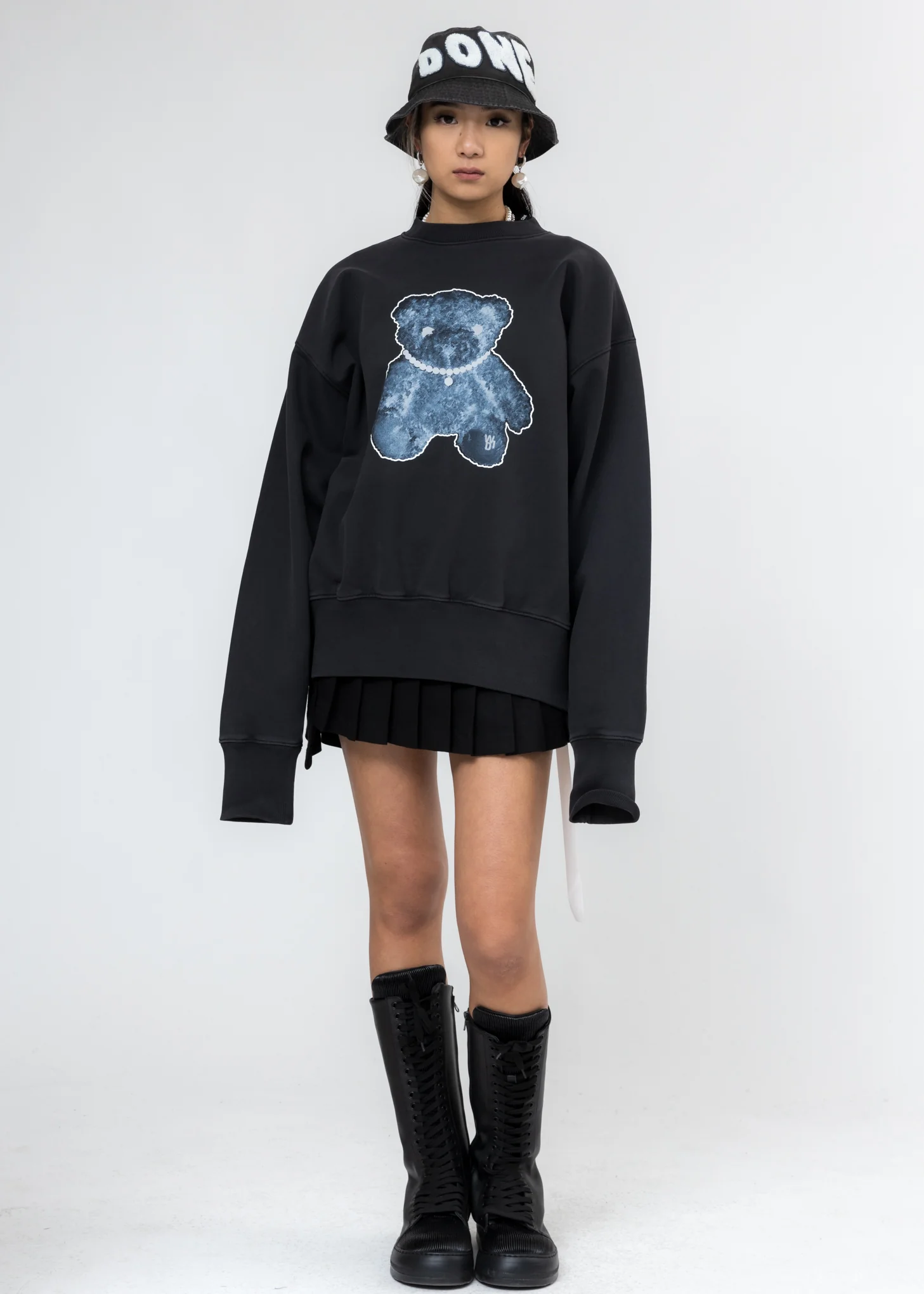 Charcoal Pearl Necklace Teddy Sweater (Reflect) - Image 7