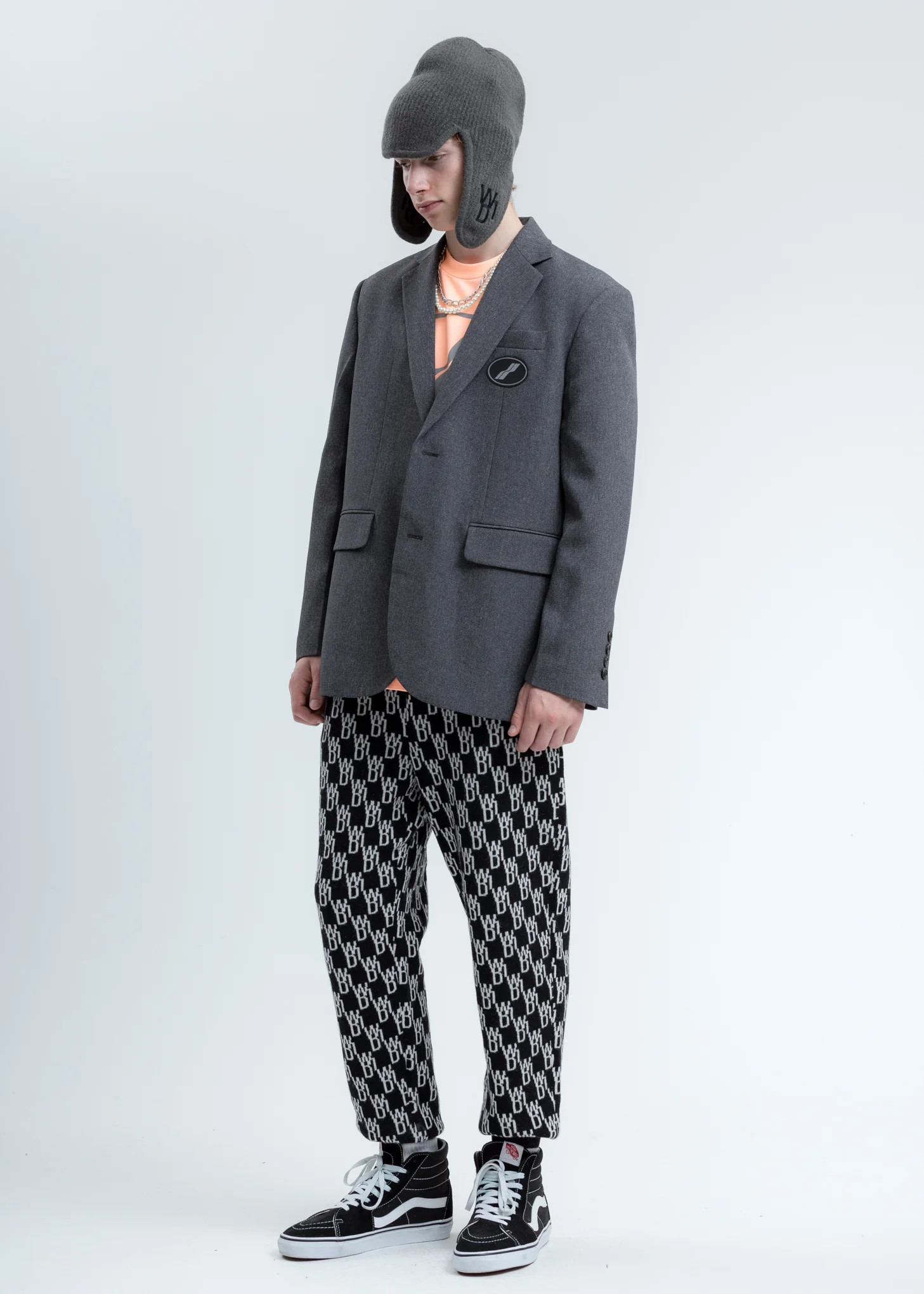 Charcoal Suit Logo Blazer - Image 6