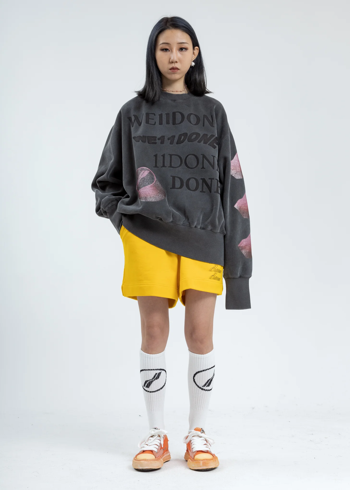 Charcoal Washed Logo Sweatshirt - Image 5