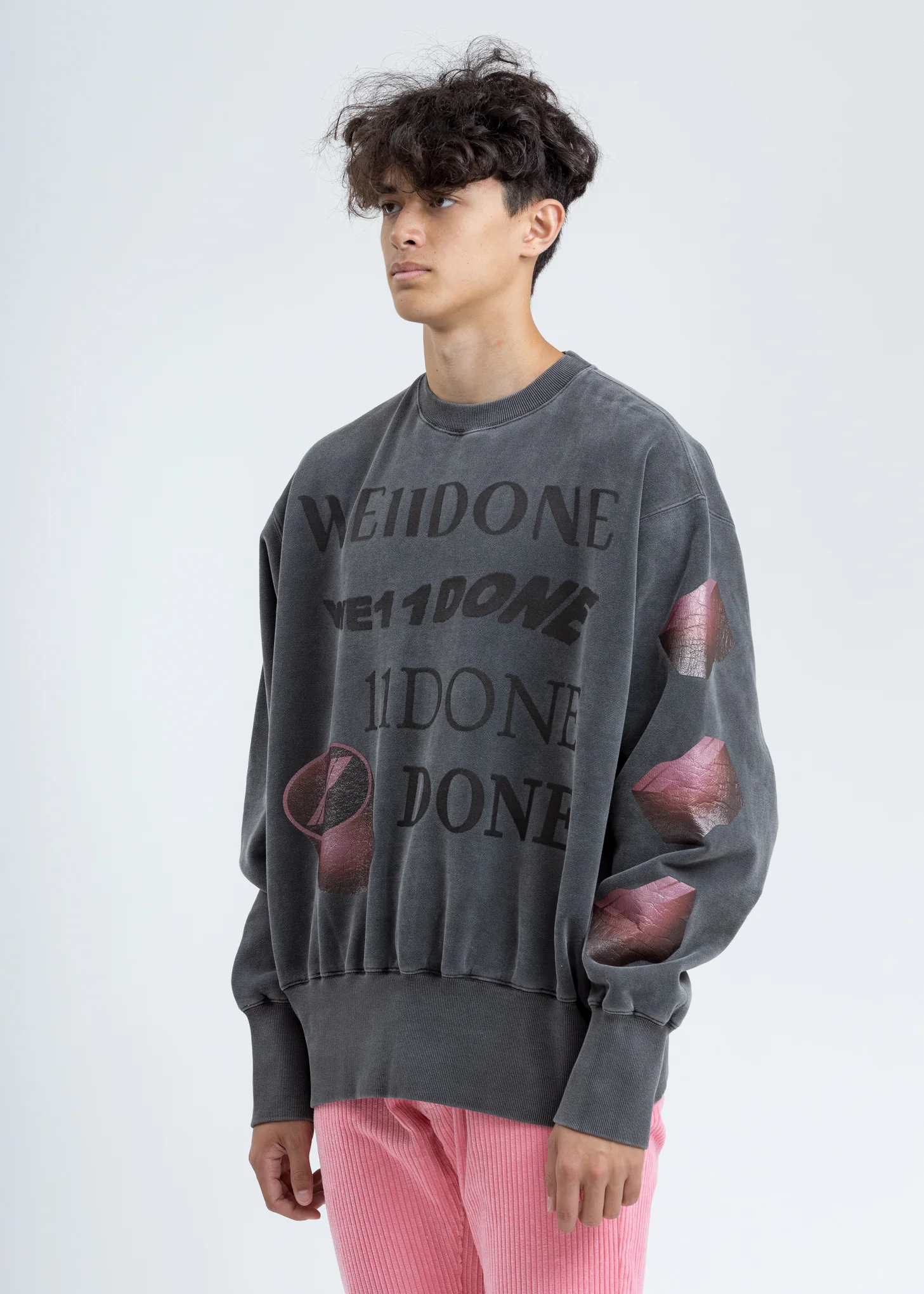 Charcoal Washed Logo Sweatshirt - Image 3