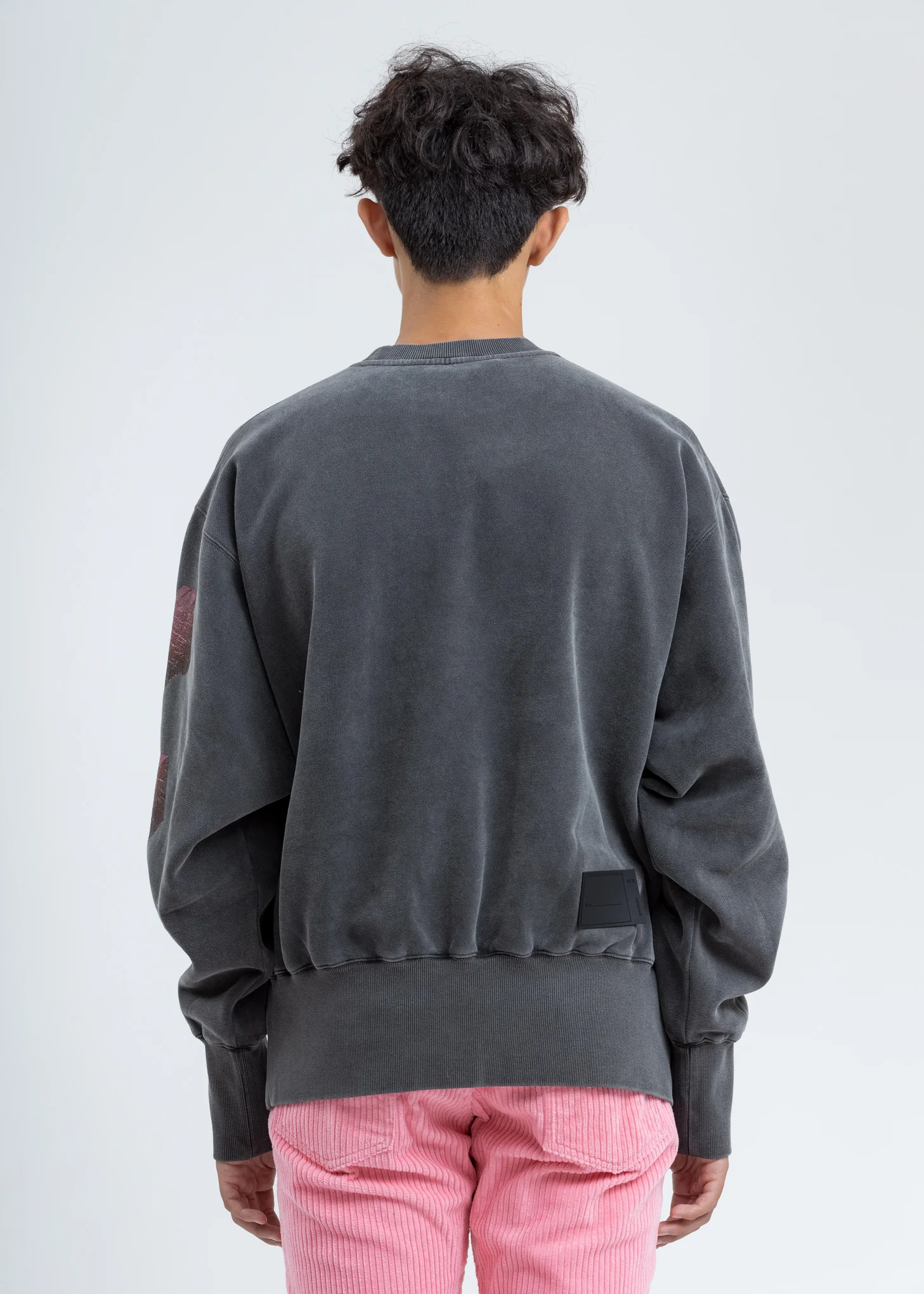 Charcoal Washed Logo Sweatshirt - Image 4