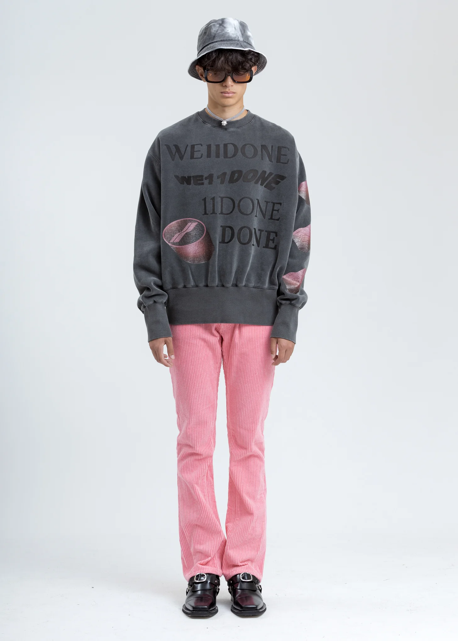 Charcoal Washed Logo Sweatshirt - Image 5