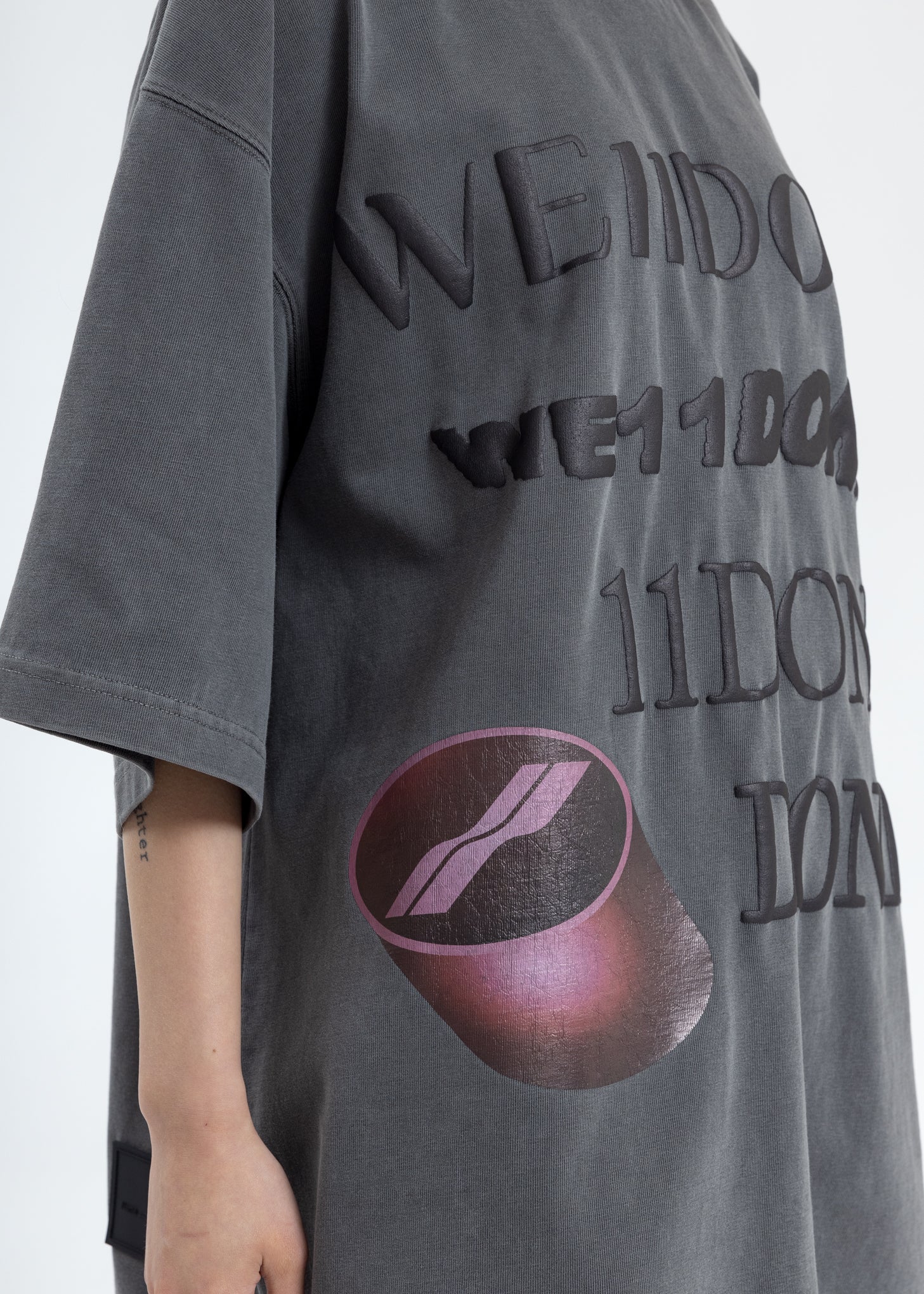 Charcoal Washed Logo T-Shirt - Image 2