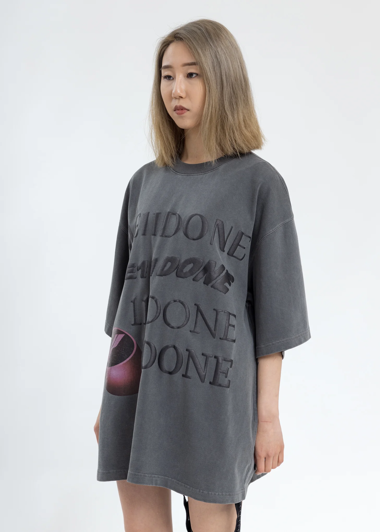 Charcoal Washed Logo T-Shirt - Image 3