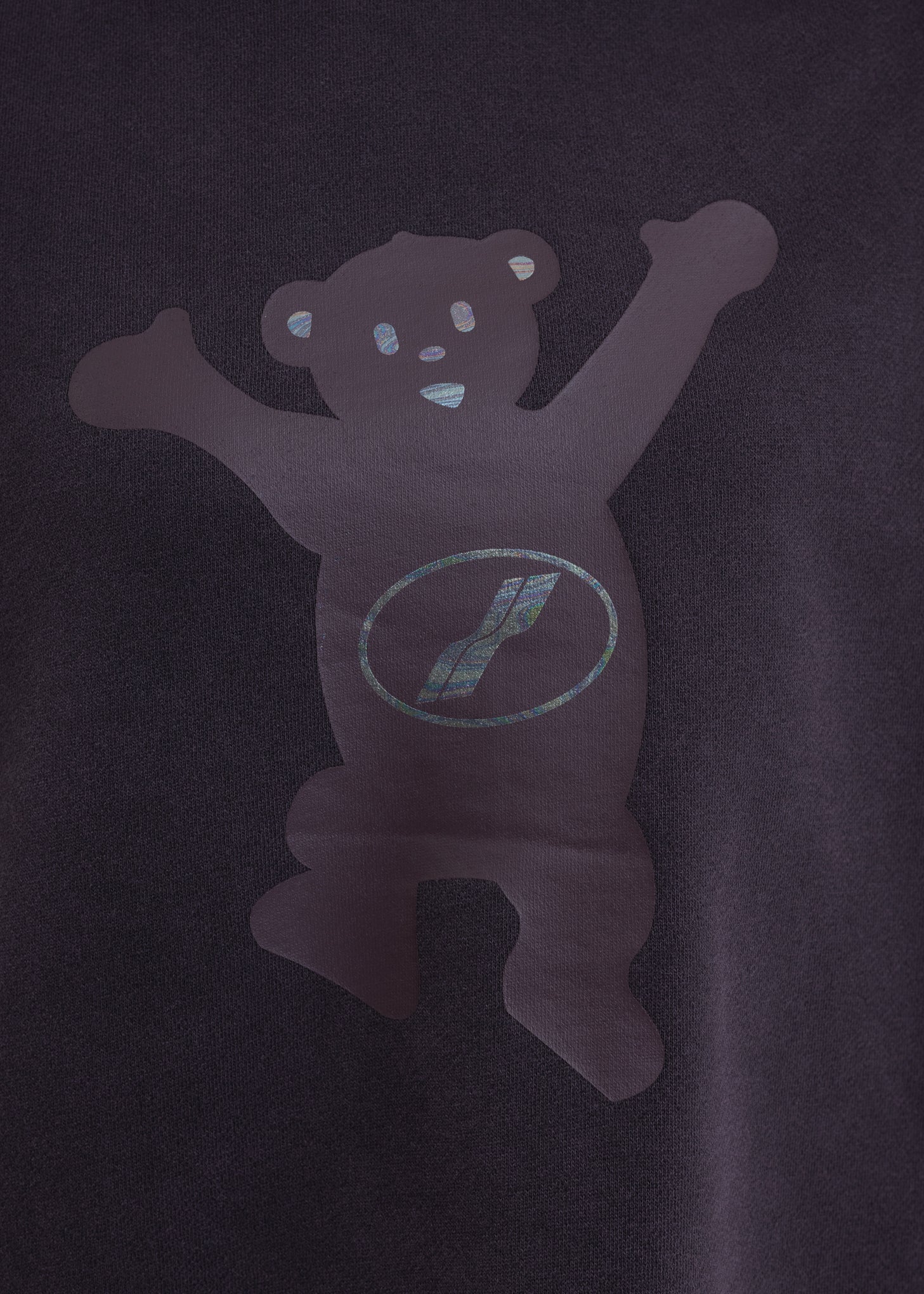 Charcoal WE11DONE Teddy Hoodie - Image 4