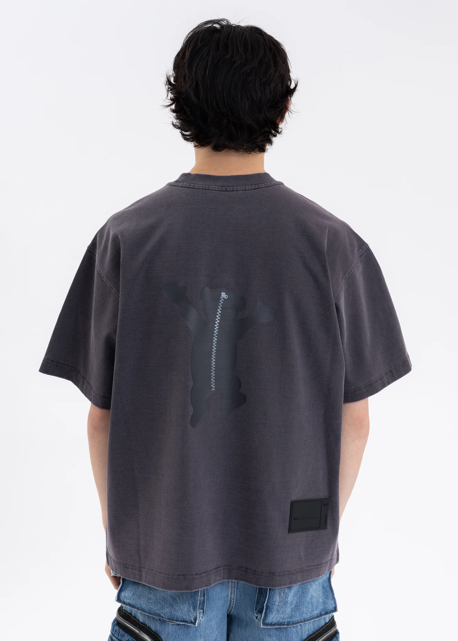 CHARCOAL TEDDY LOGO T-SHIRT - Image 2