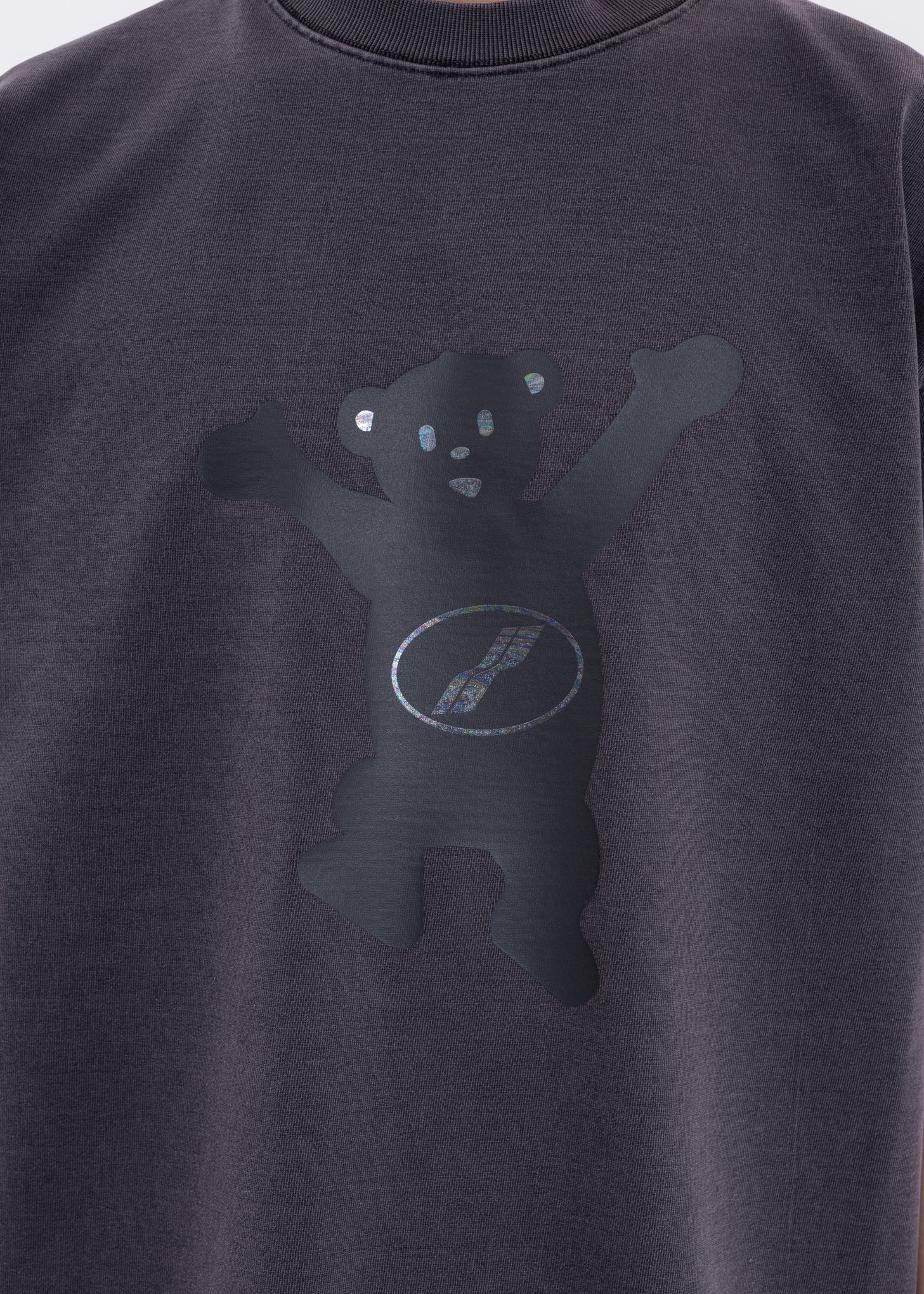 CHARCOAL TEDDY LOGO T-SHIRT - Image 3