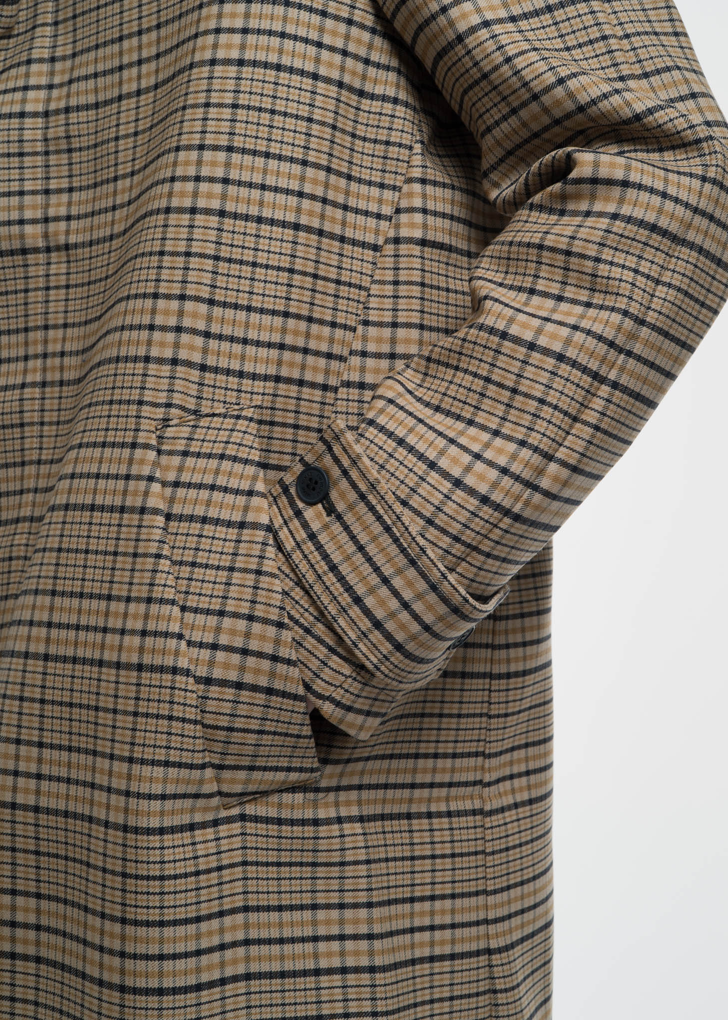 Brown Check Classic Coat with Hood - Image 5