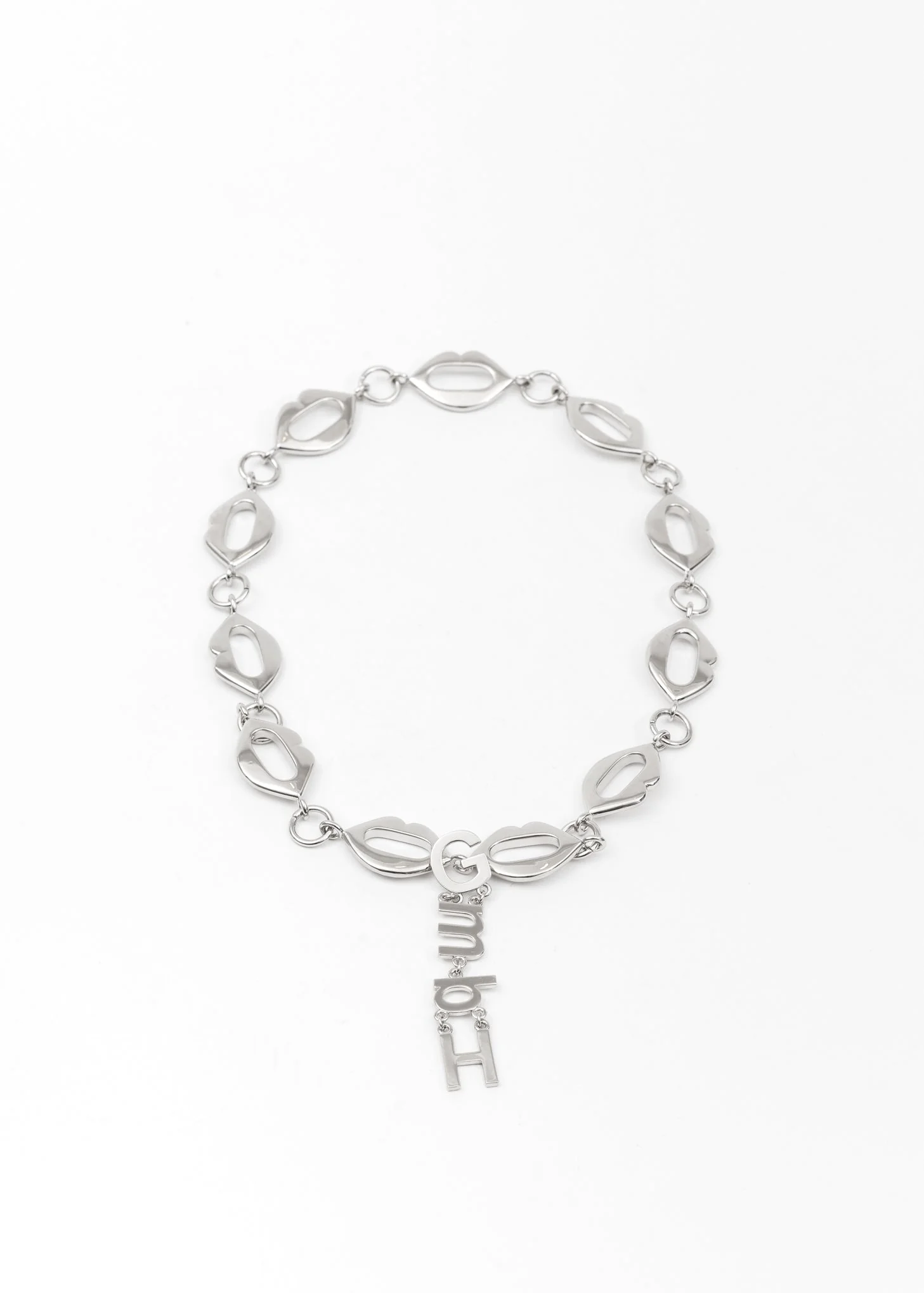 CHOKER W SILVER LIPS AND GMBH LETTERS