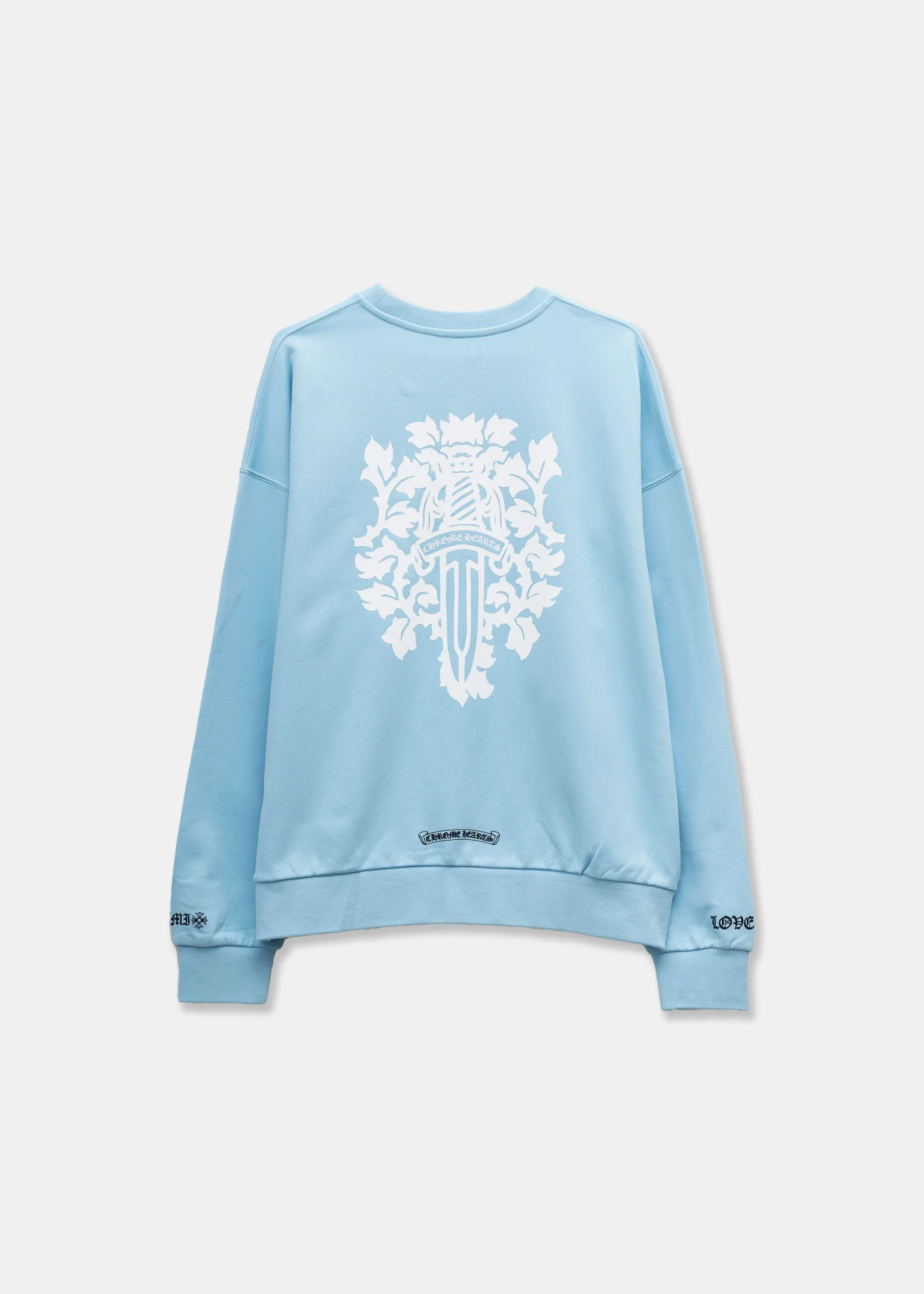 Chrome Hearts Baby Blue Love You Miami Crewneck - Image 2