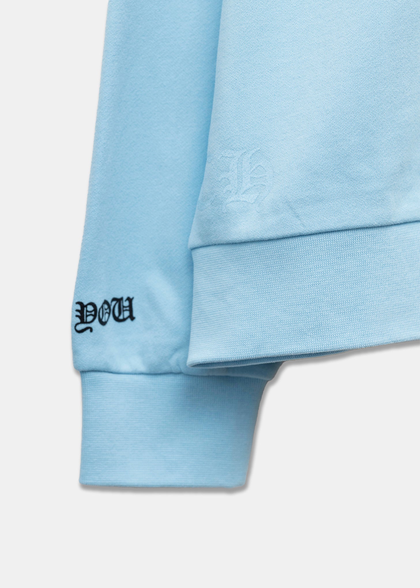 Chrome Hearts Baby Blue Love You Miami Crewneck - Image 4