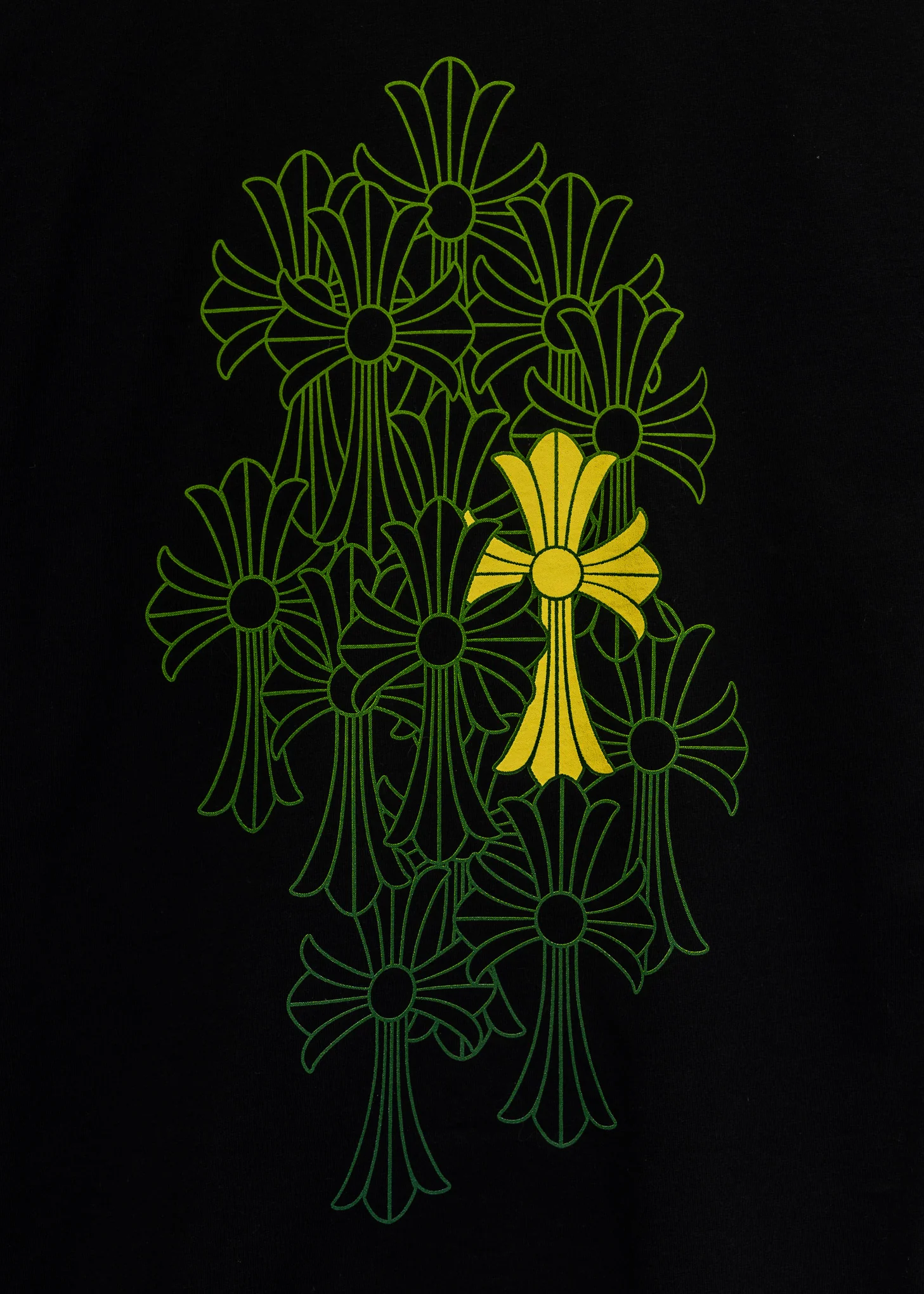 Chrome Hearts Cemetery Black Yellow Green Tee - Image 6