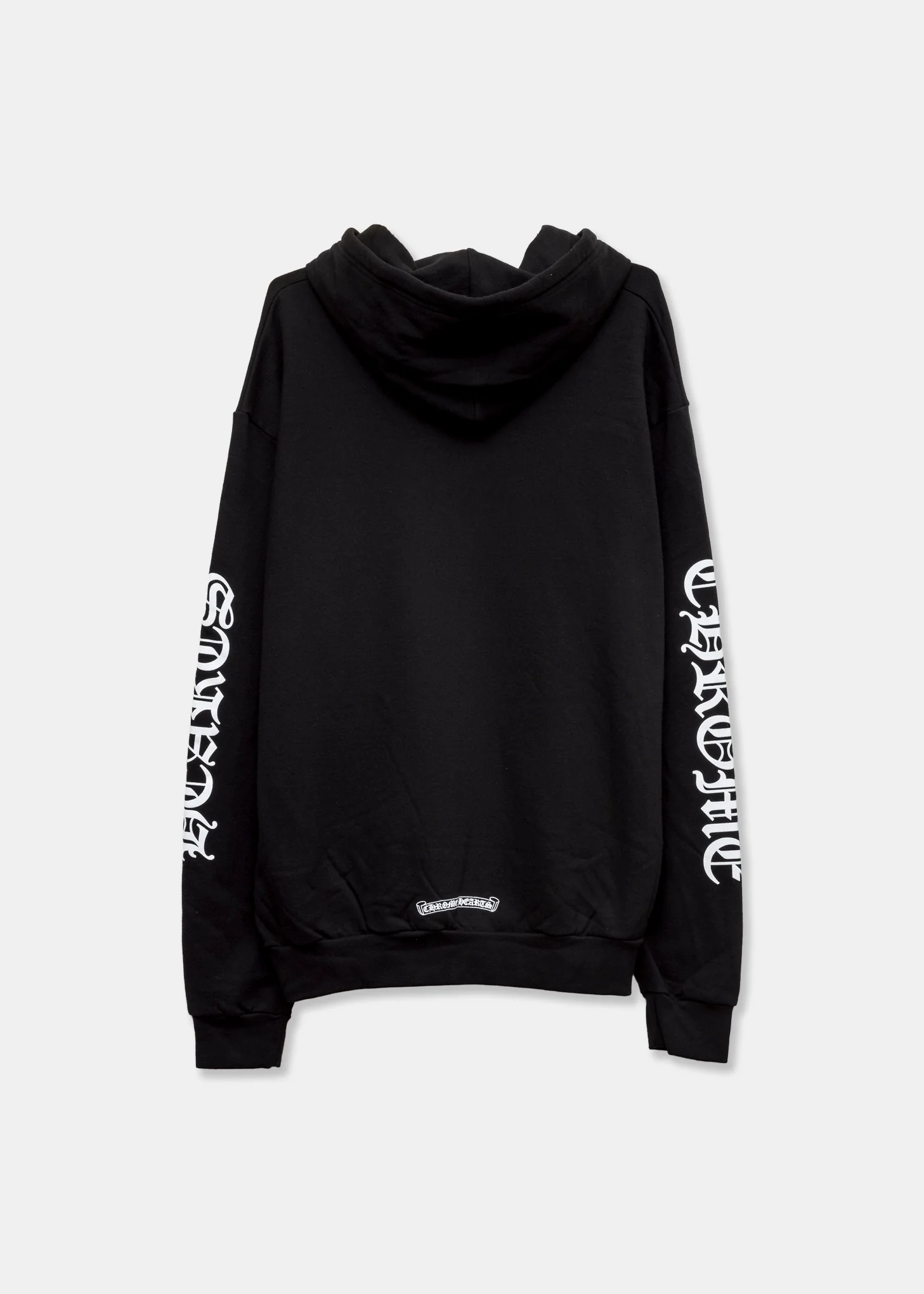 Chrome Hearts CH Black White Classic Arm Script Zip Up Hoodie - Image 2