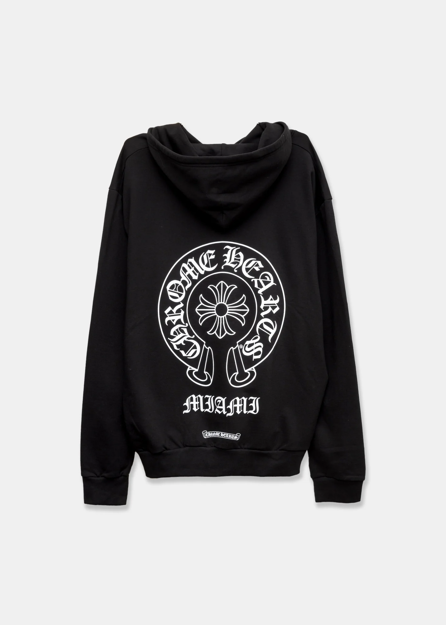 Chrome Hearts CH Black White Miami Horseshoe Zip Up Hoodie - Image 2