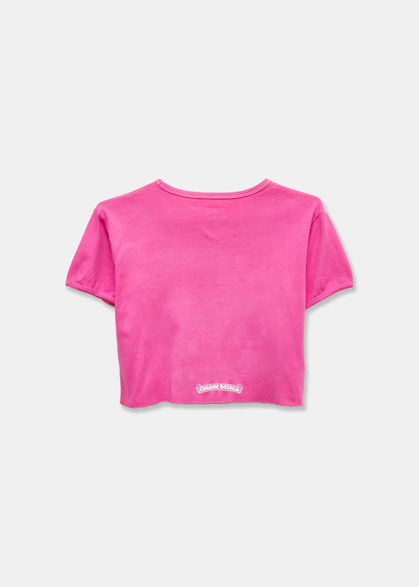 Chrome Hearts CH Dipped in Blue Pink Womens Cropped Tee - Image 2