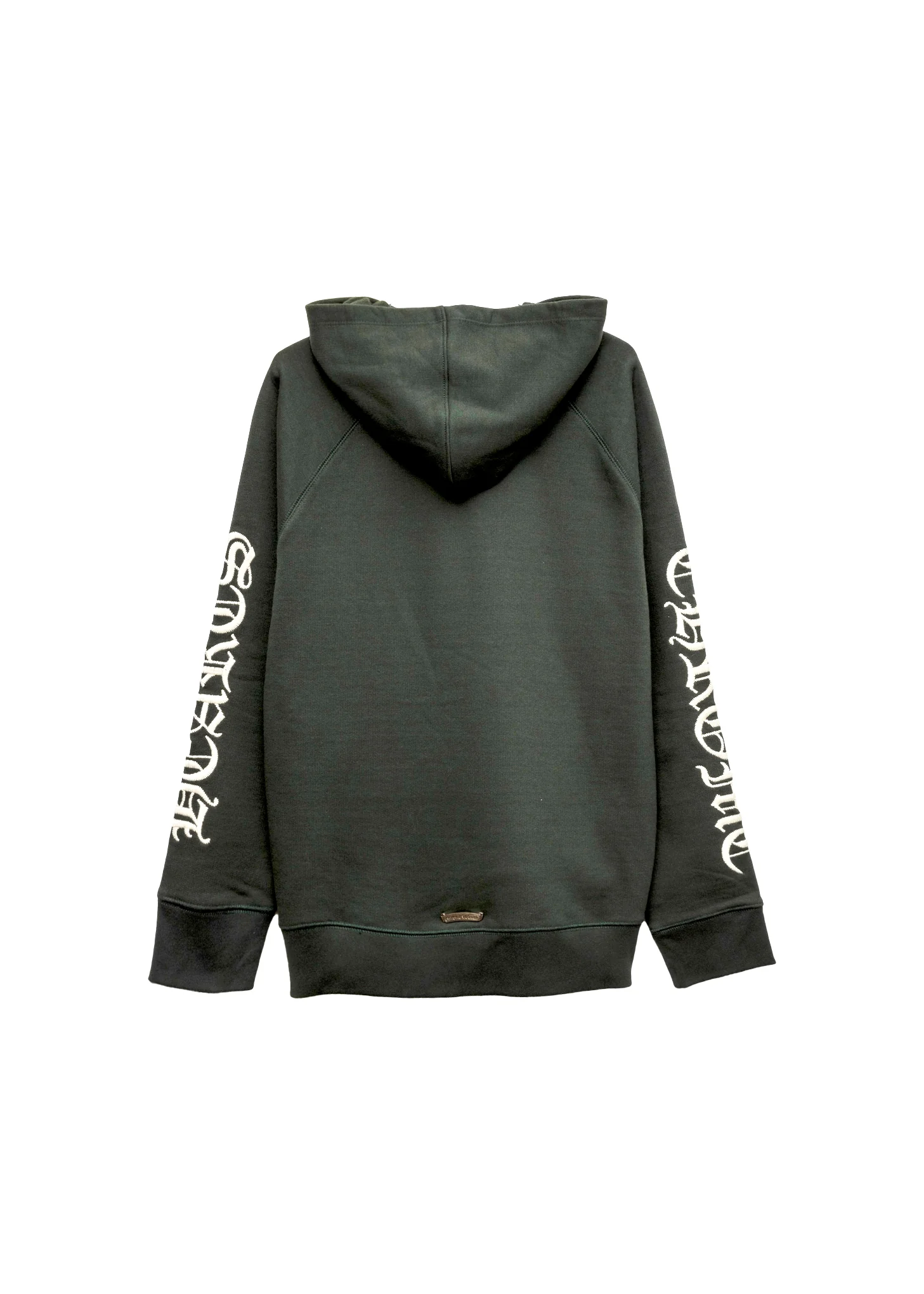 Chrome Hearts CH Forest Green Stitched Script Hoodie - Image 2