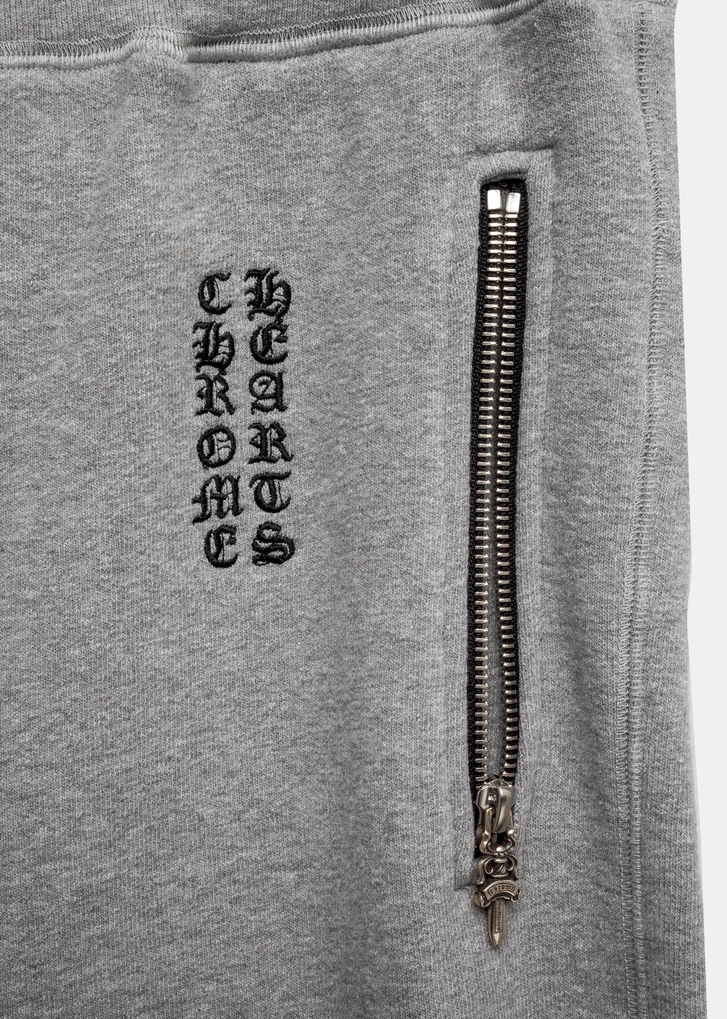 Chrome Hearts CH Grey Script Back Patch Sweatpants - Image 3