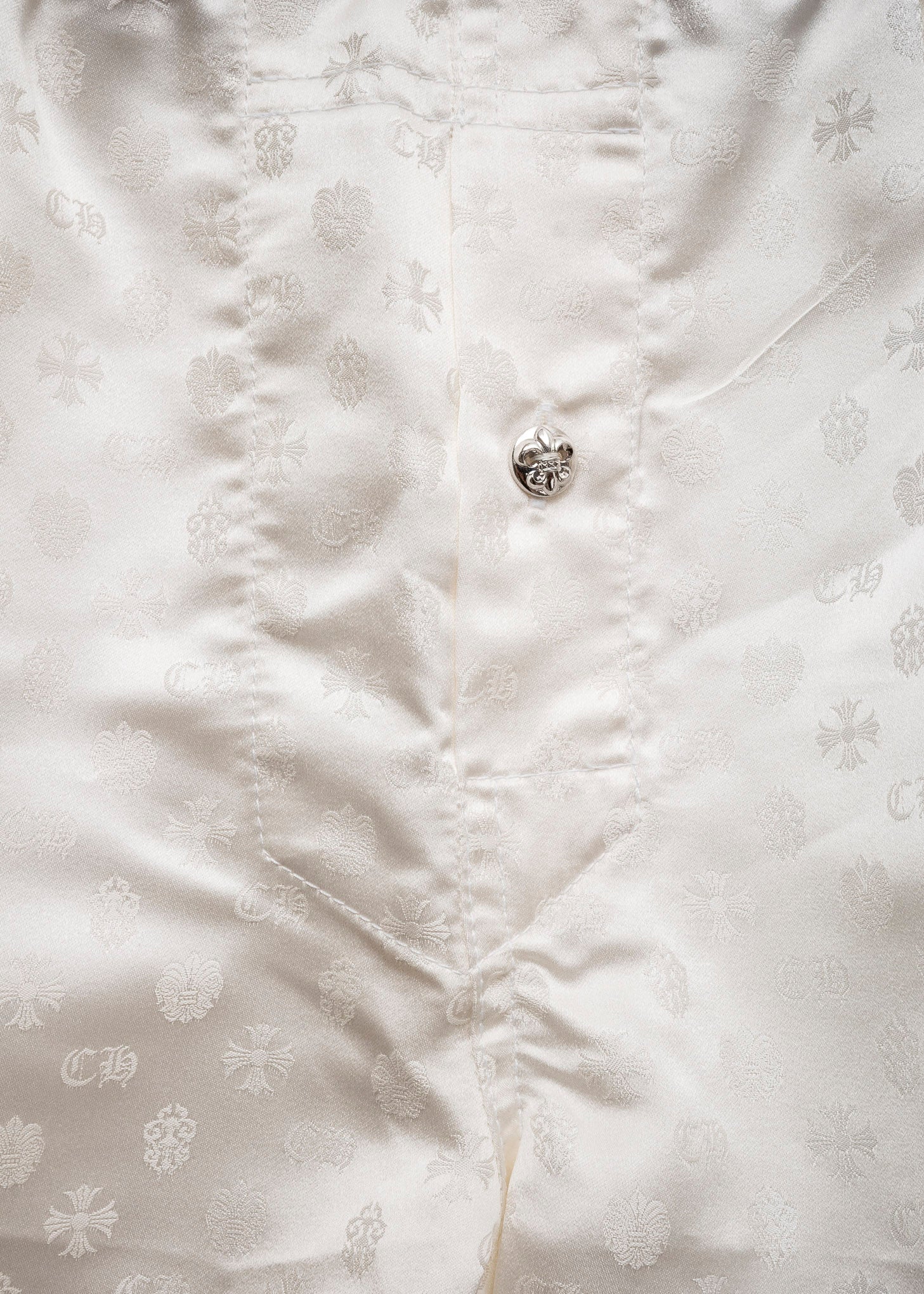 Chrome Hearts CH Printed White Silk Boxers - Image 2