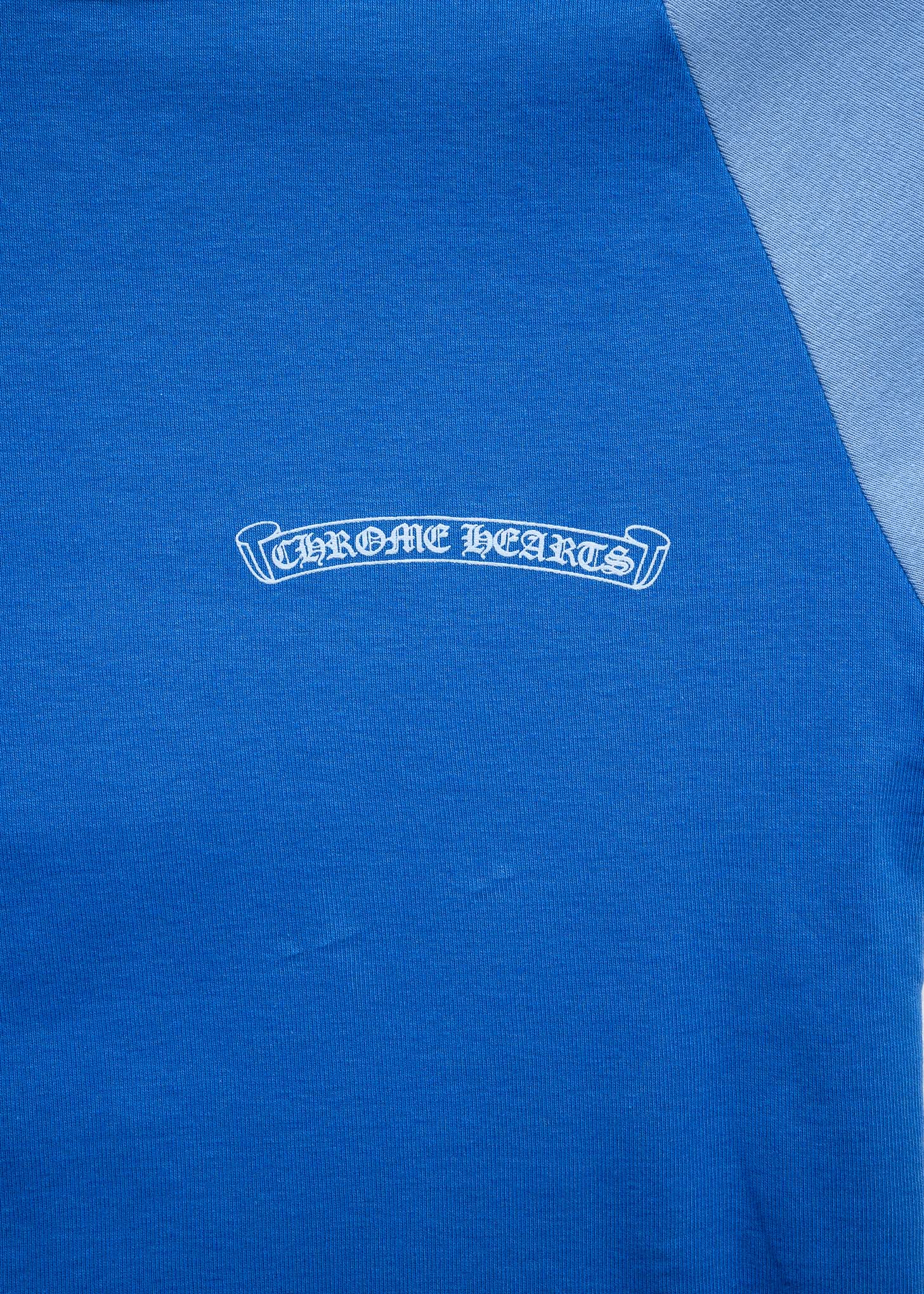 Chrome Hearts CH Two Tone Blue Womens Scroll Baseball Tee - Image 3