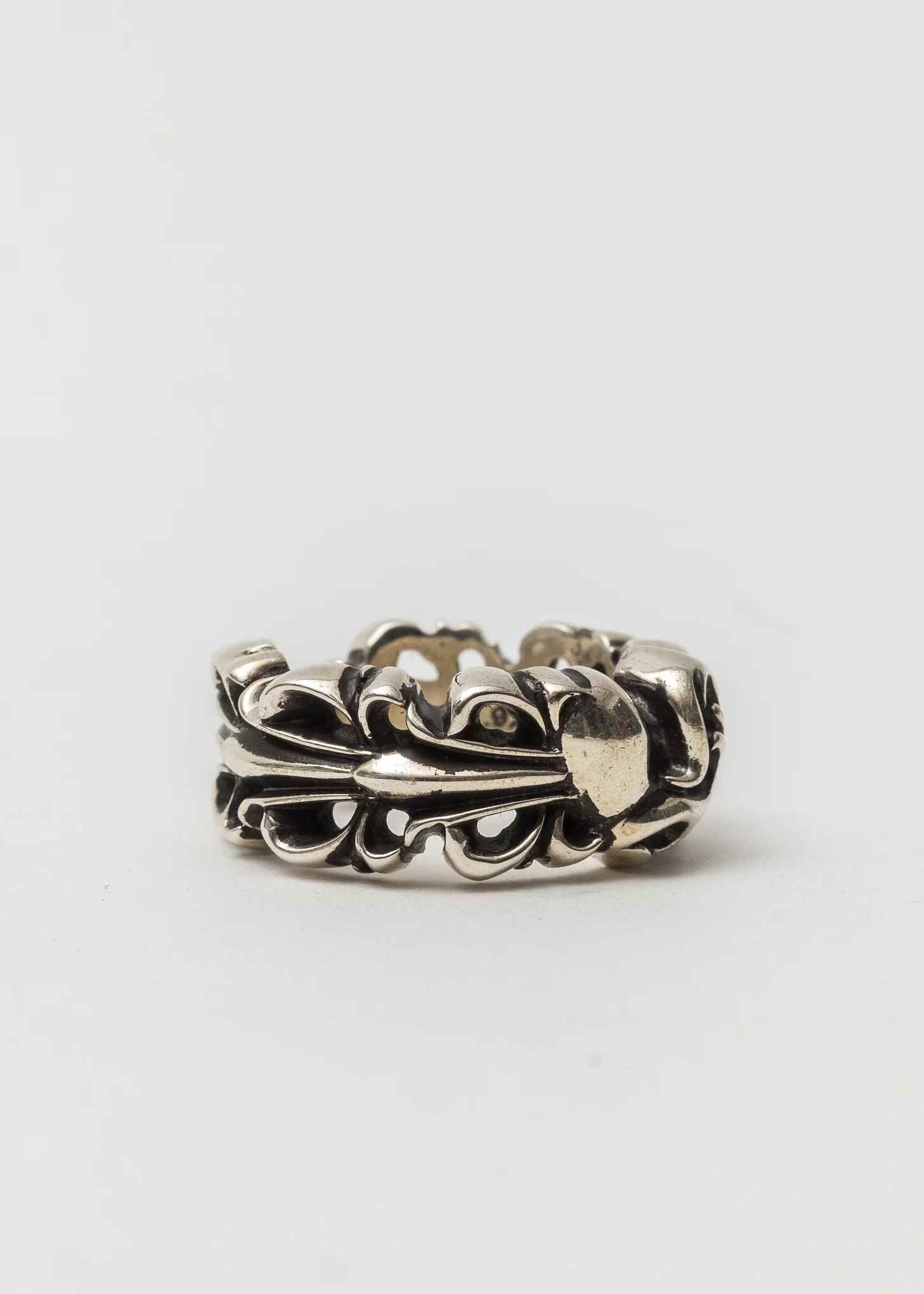 Chrome Hearts Double Floral Cross Heart Ring - Image 2